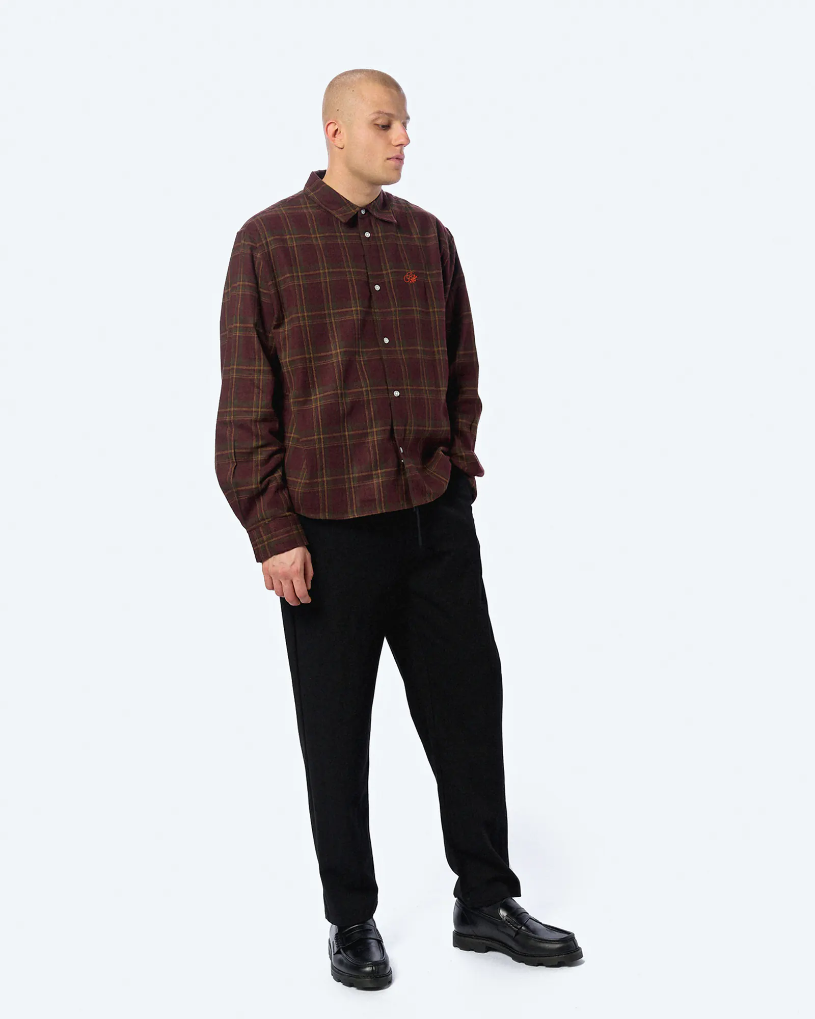 Prohibited Timber Flannel Shirt Bordeaux