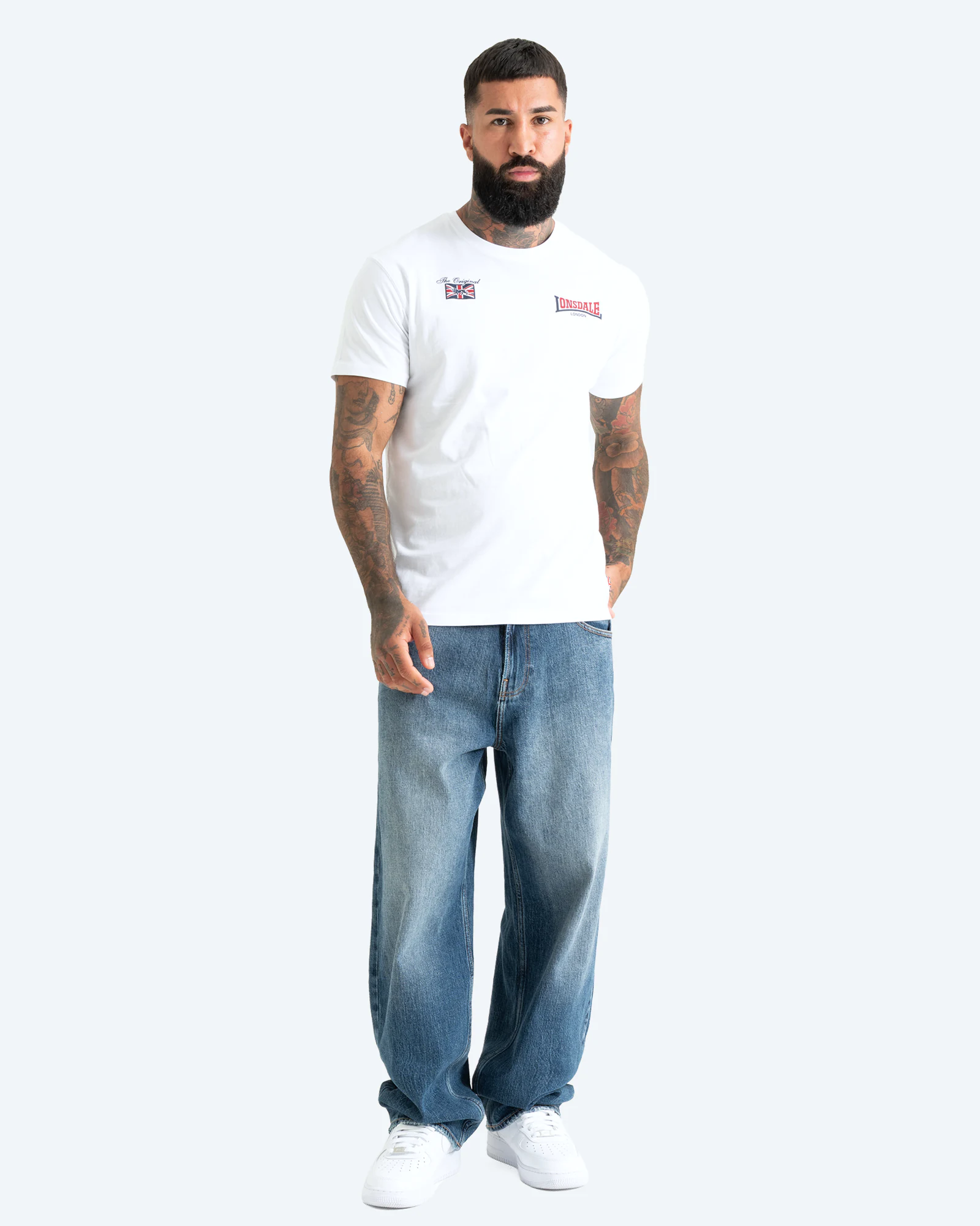 Wanstead T-Shirt White/Dark Navy/Dark Red
