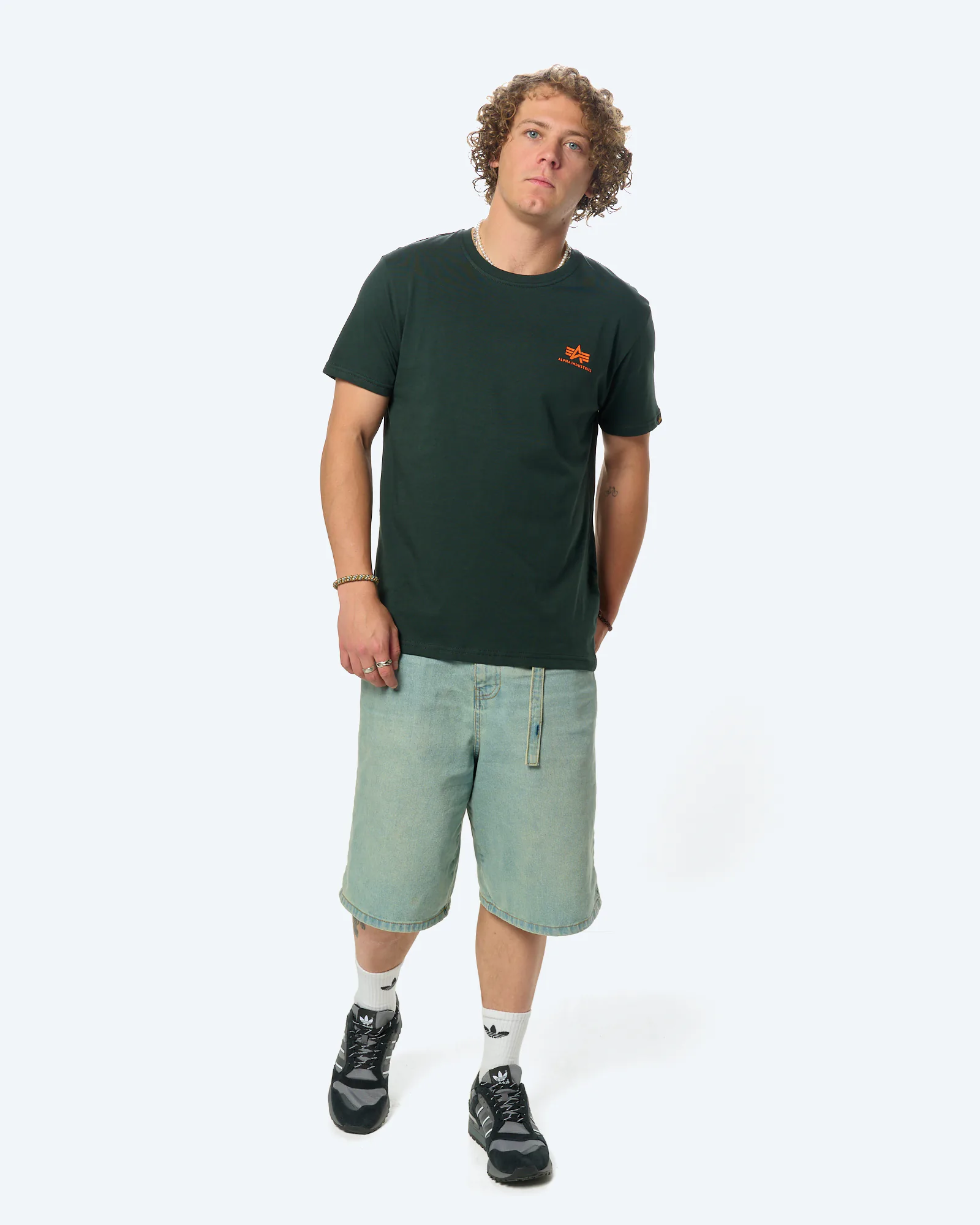 Basic T-Shirt Small Logo Dark Petrol