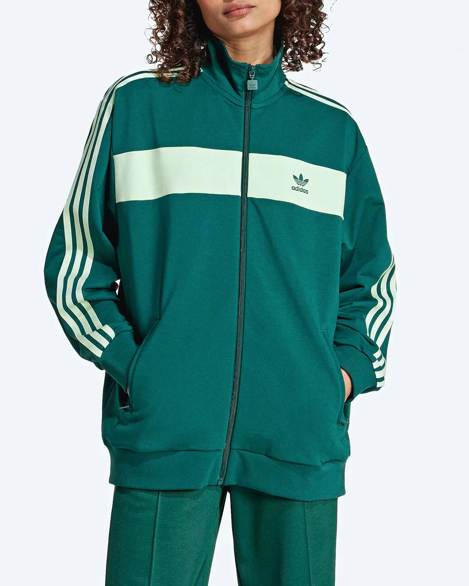 adidas Originals Blocked Trackjacket Core Green adidas Originals Blocked Trackjacket Core Green