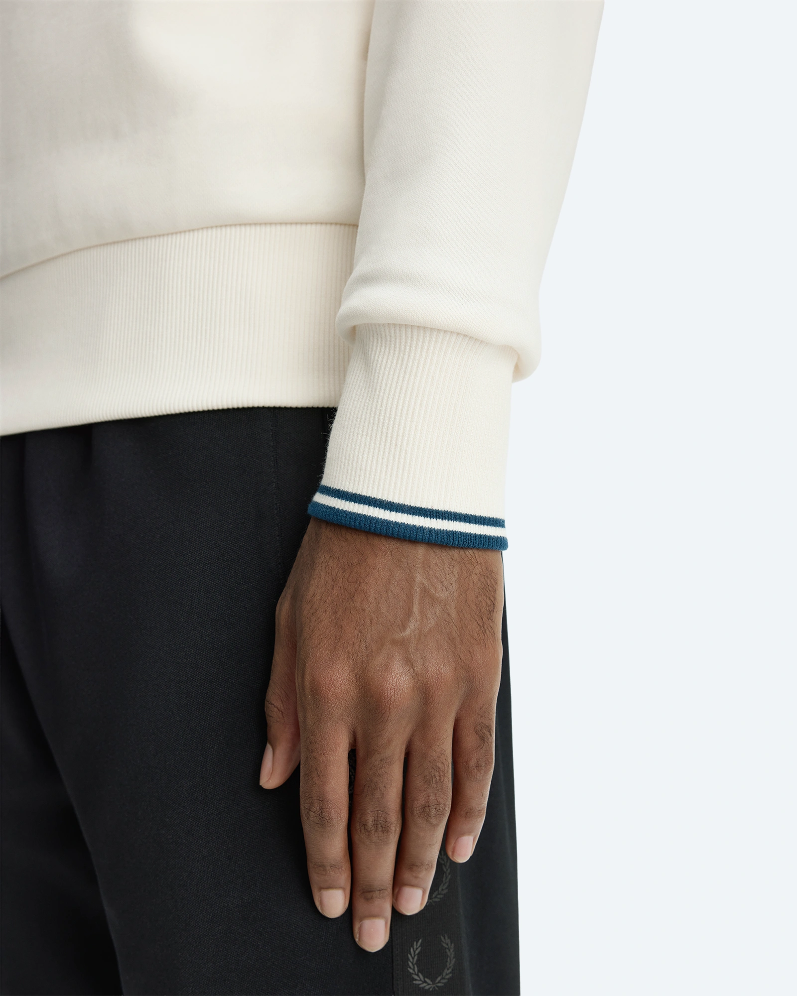 Half Zip Sweatshirt Ecru/Mod Blue/Mod Blue