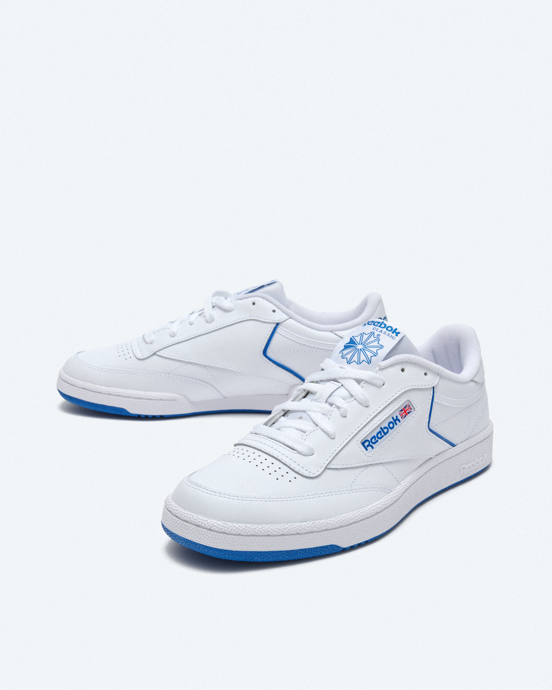 Reebok Club C 85 Sneaker White/White/Blue Reebok Club C 85 Sneaker White/White/Blue