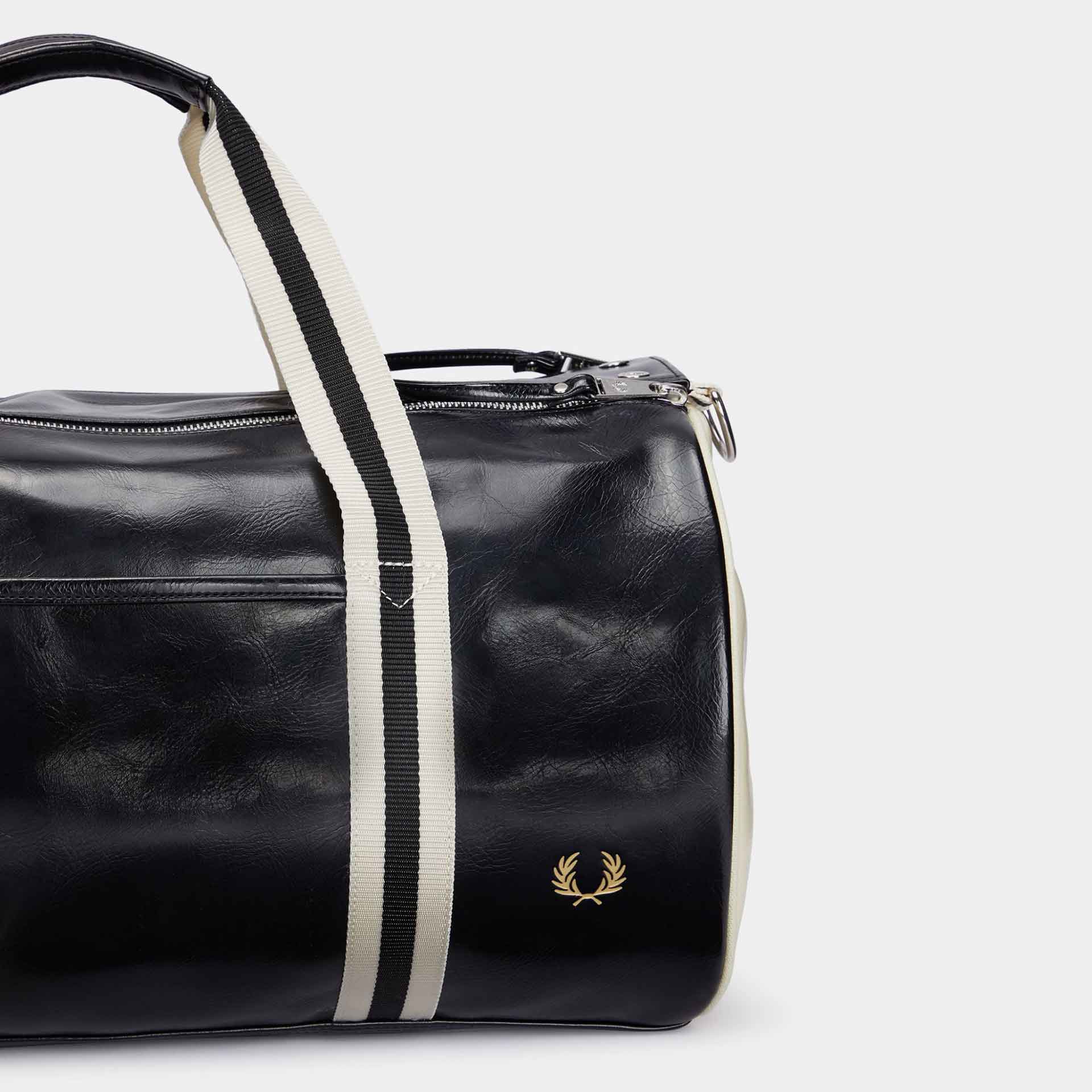 Fred Perry Classic Barrel Bag Black/Ecru