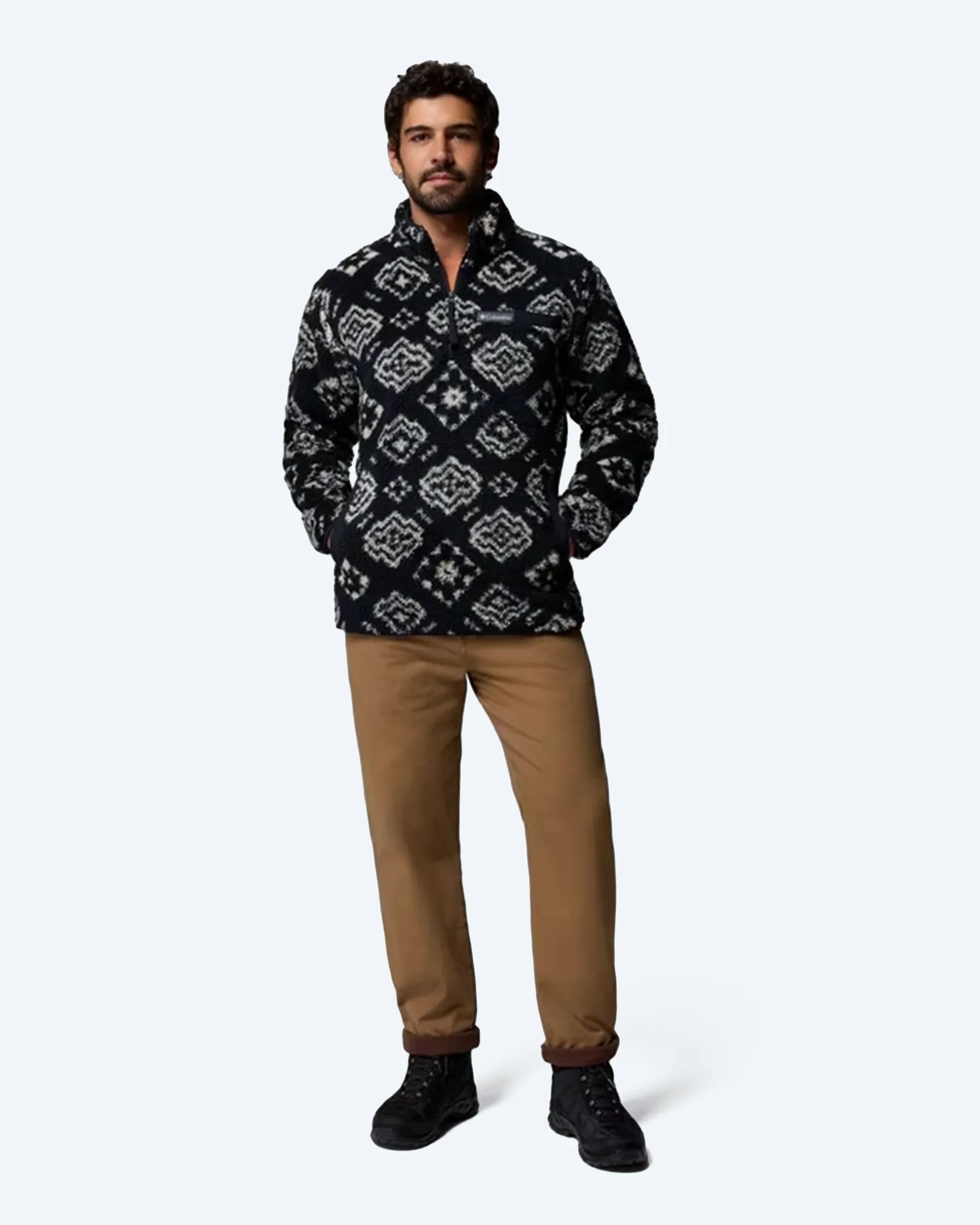 Rugged Ridge™ High Pile Half Zip Black Checked O