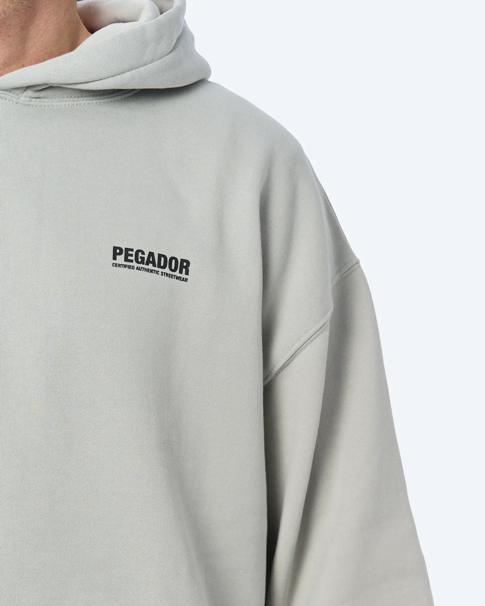 Pegador Hoodies Oversized Hoodie Washed Grey Certified Authentic