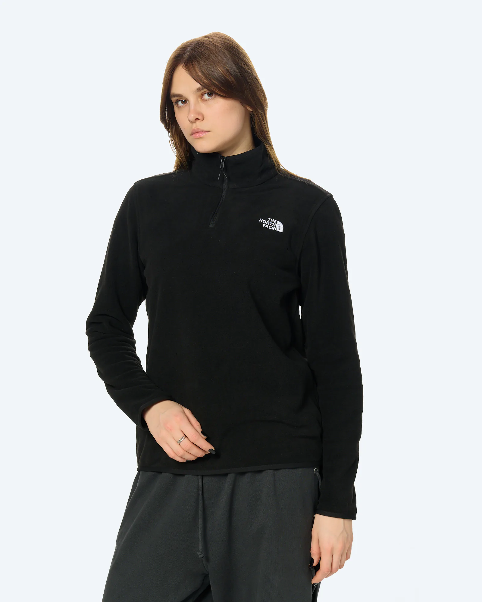 The North Face Womens Glacier Fleece 1/4 Zip Jacket Black