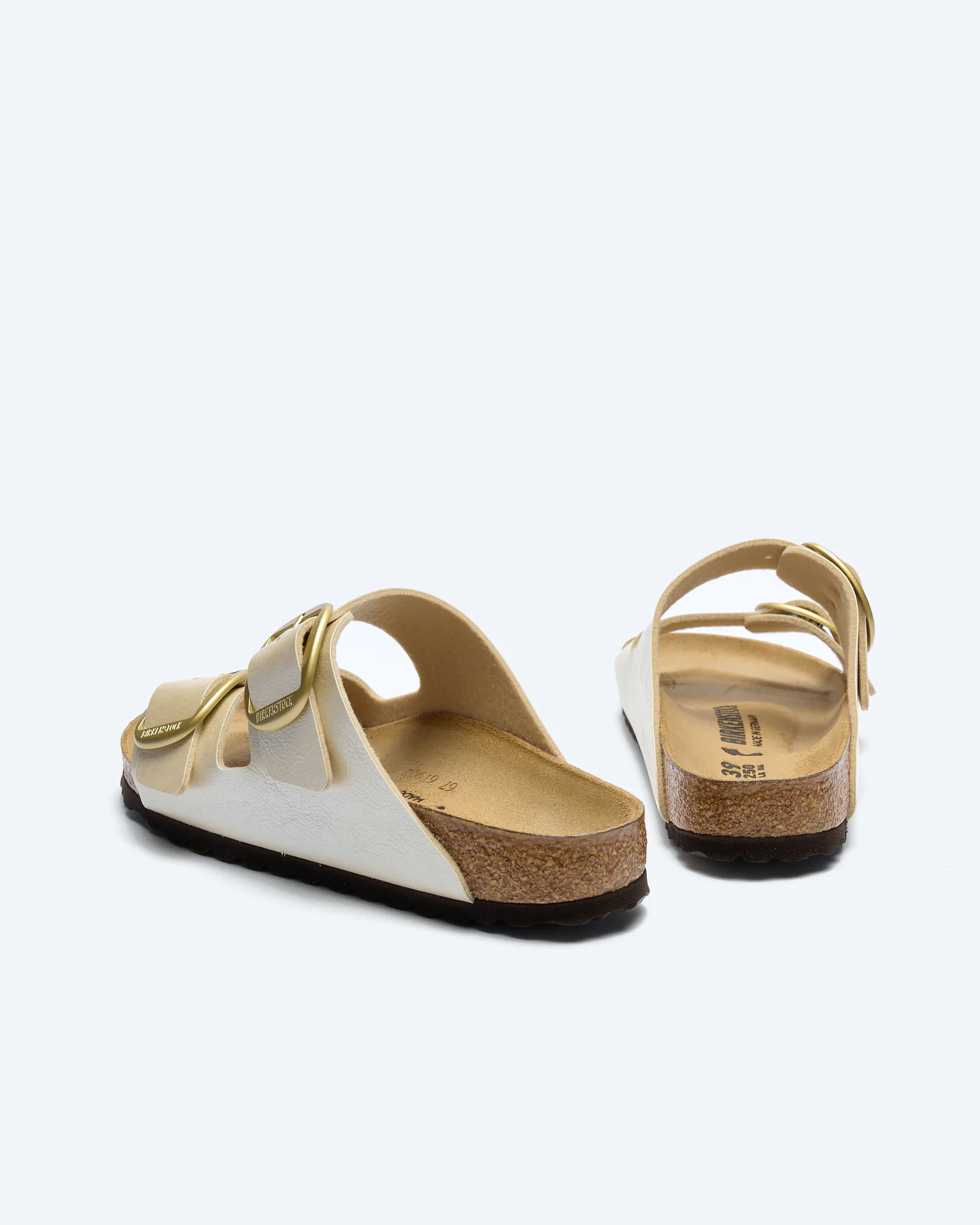 Birkenstock Arizona Big Buckle Birko-Flor Sandals Graceful Pearl White