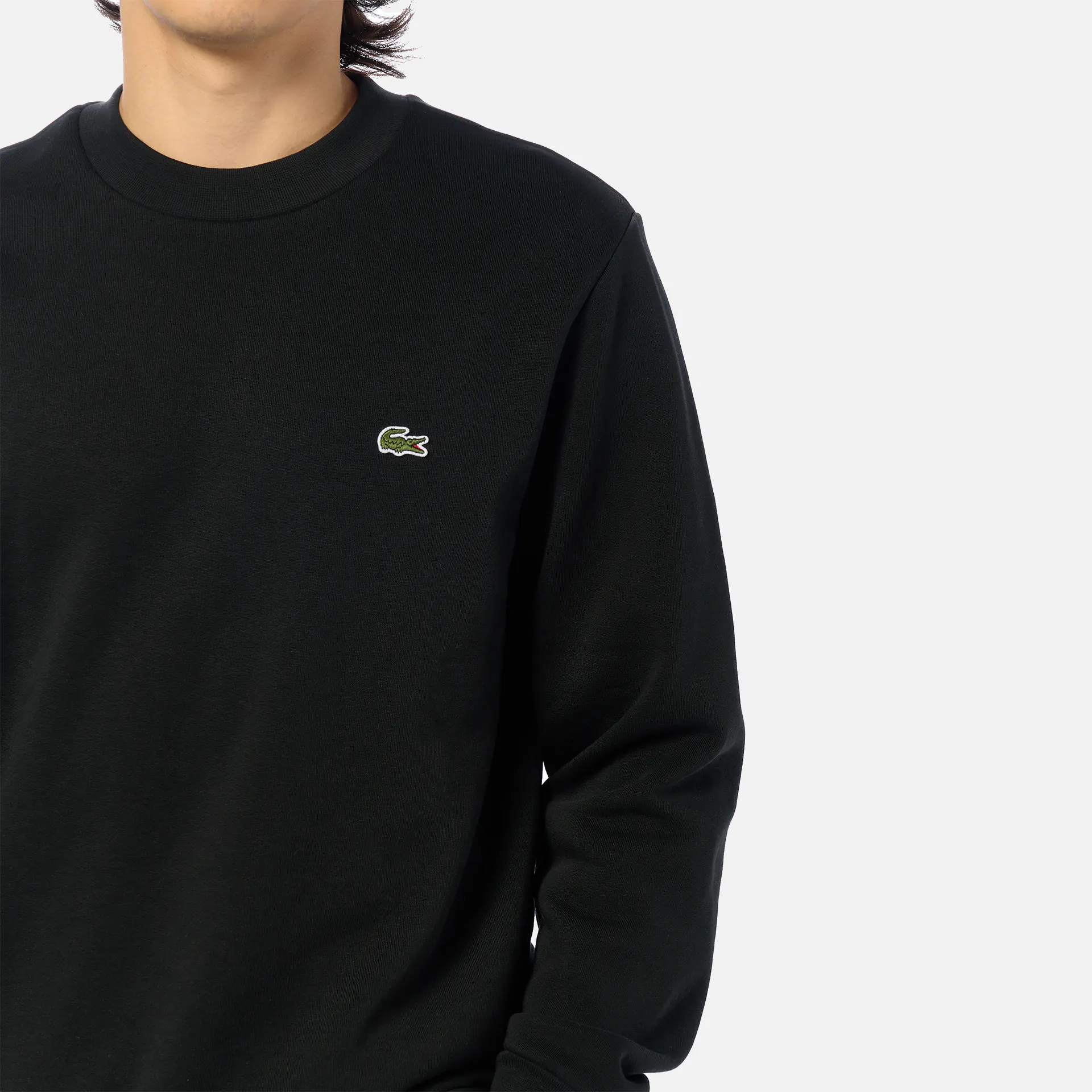 Lacoste Organic Brushed Cotton Pullover Black