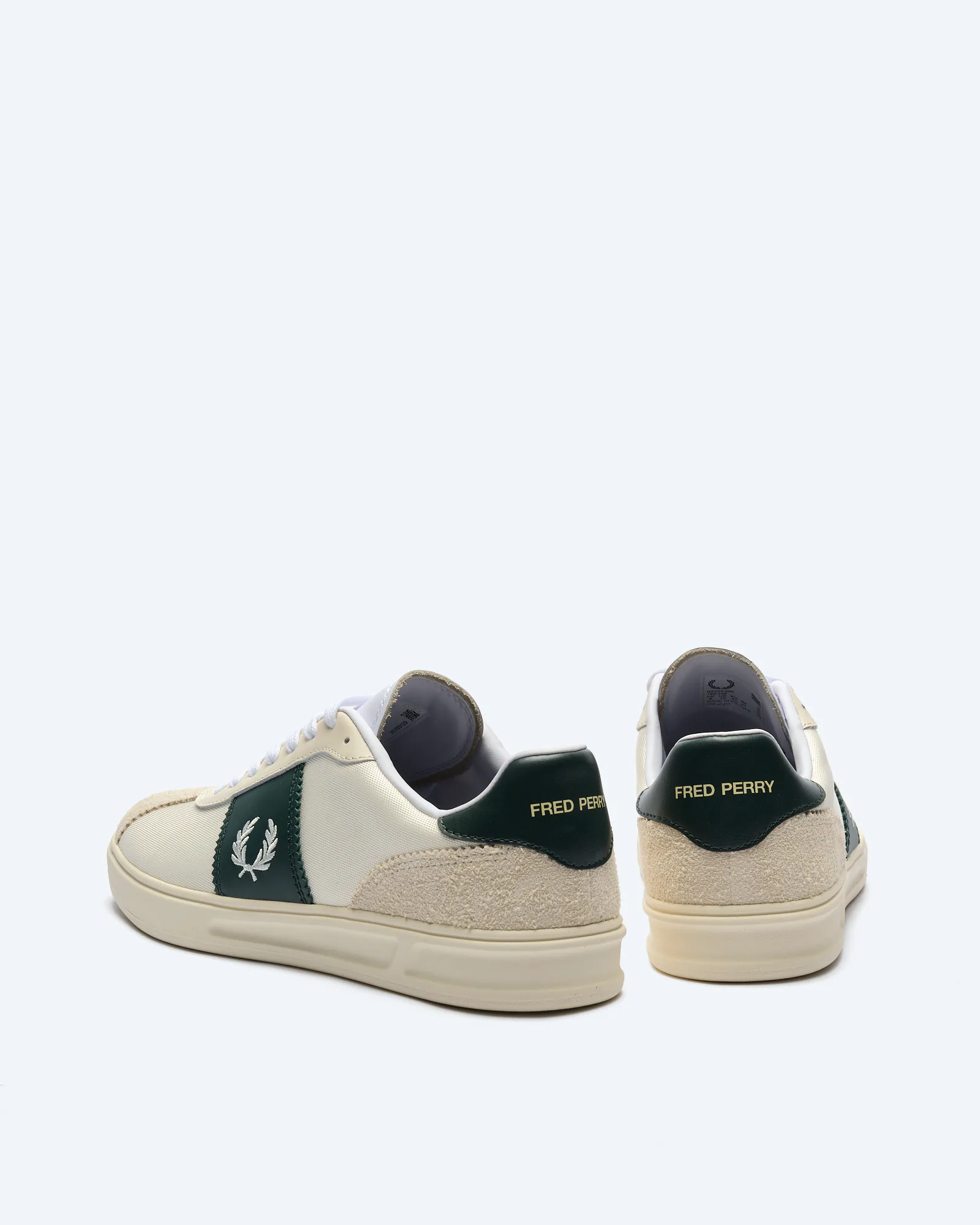 B4 Textured Poly-Suede Sneaker Ecru/Light Ecru