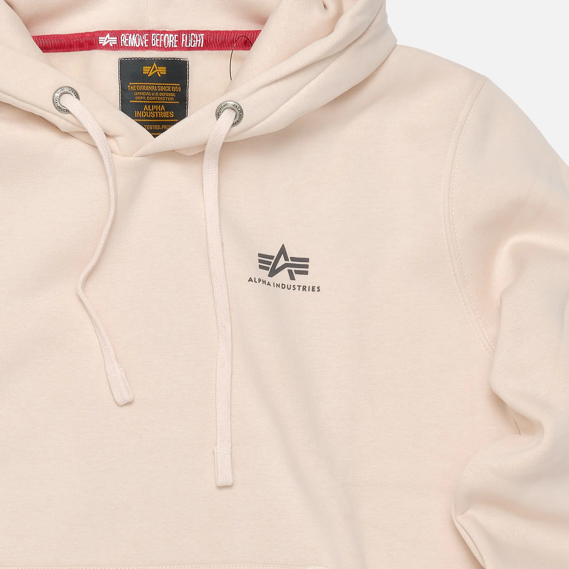 Alpha Industries Basic Hoody Small Logo Jet Stream White