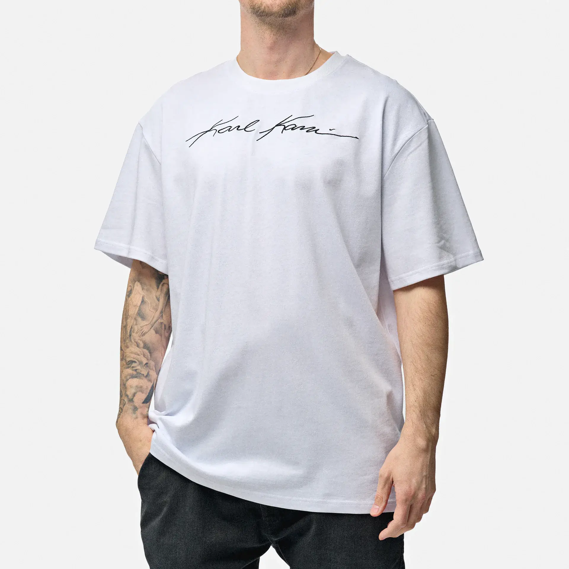 Karl Kani Autograph Heavy Jersey Boxy T-Shirt White