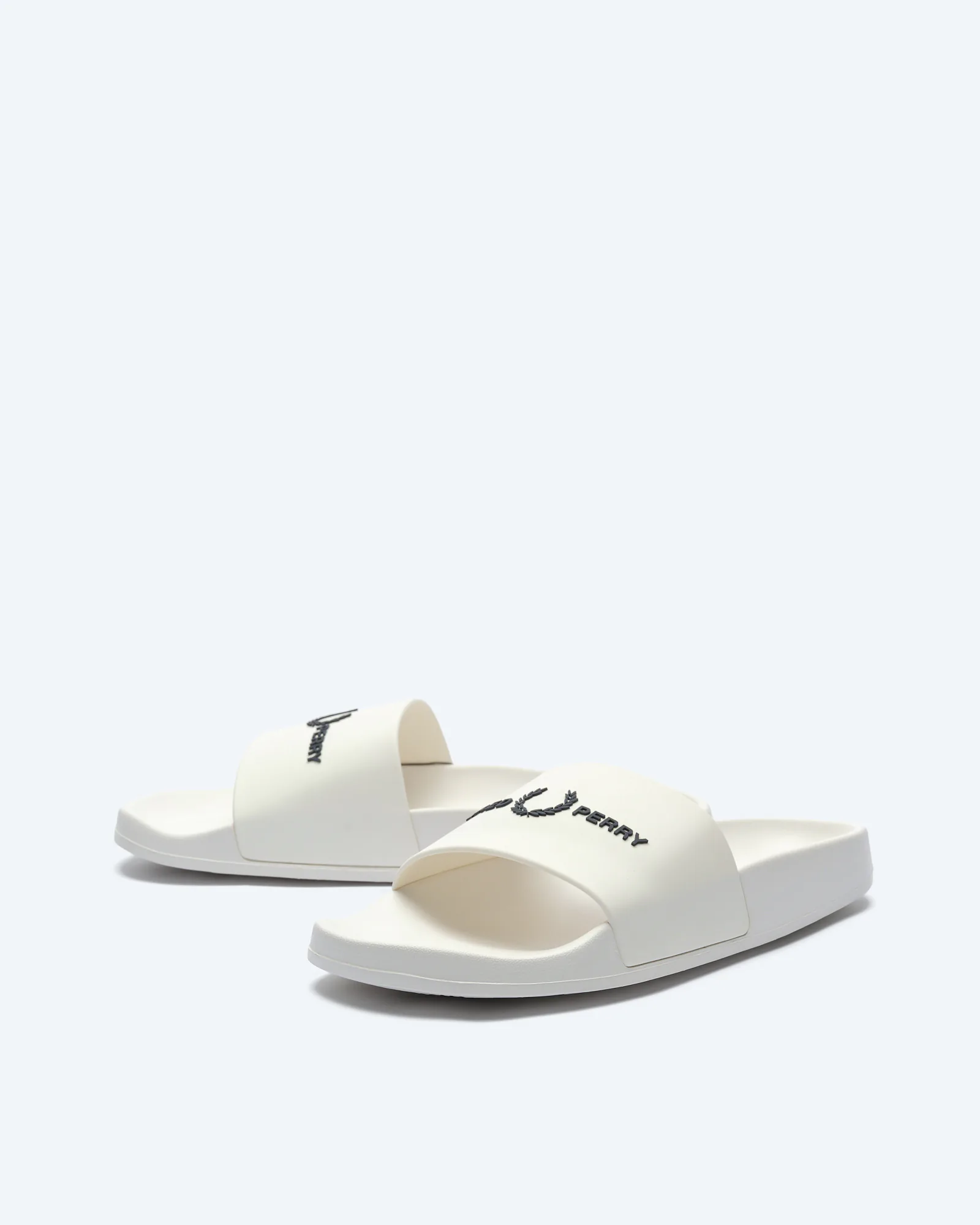 Fred Perry Branded Slides White