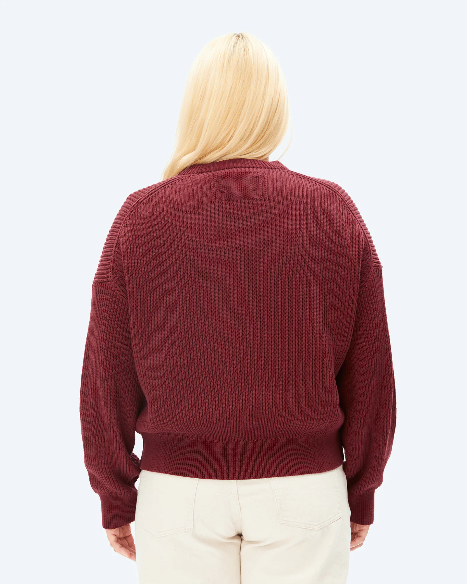 VANISÉ RIB KNIT SWEATER Velvet Red/Light Velvet Red