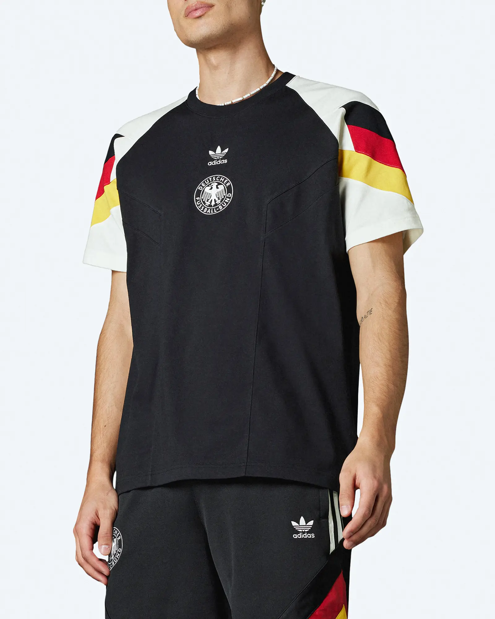 adidas DFB Pre Match T-Shirt Black/Red/Yellow