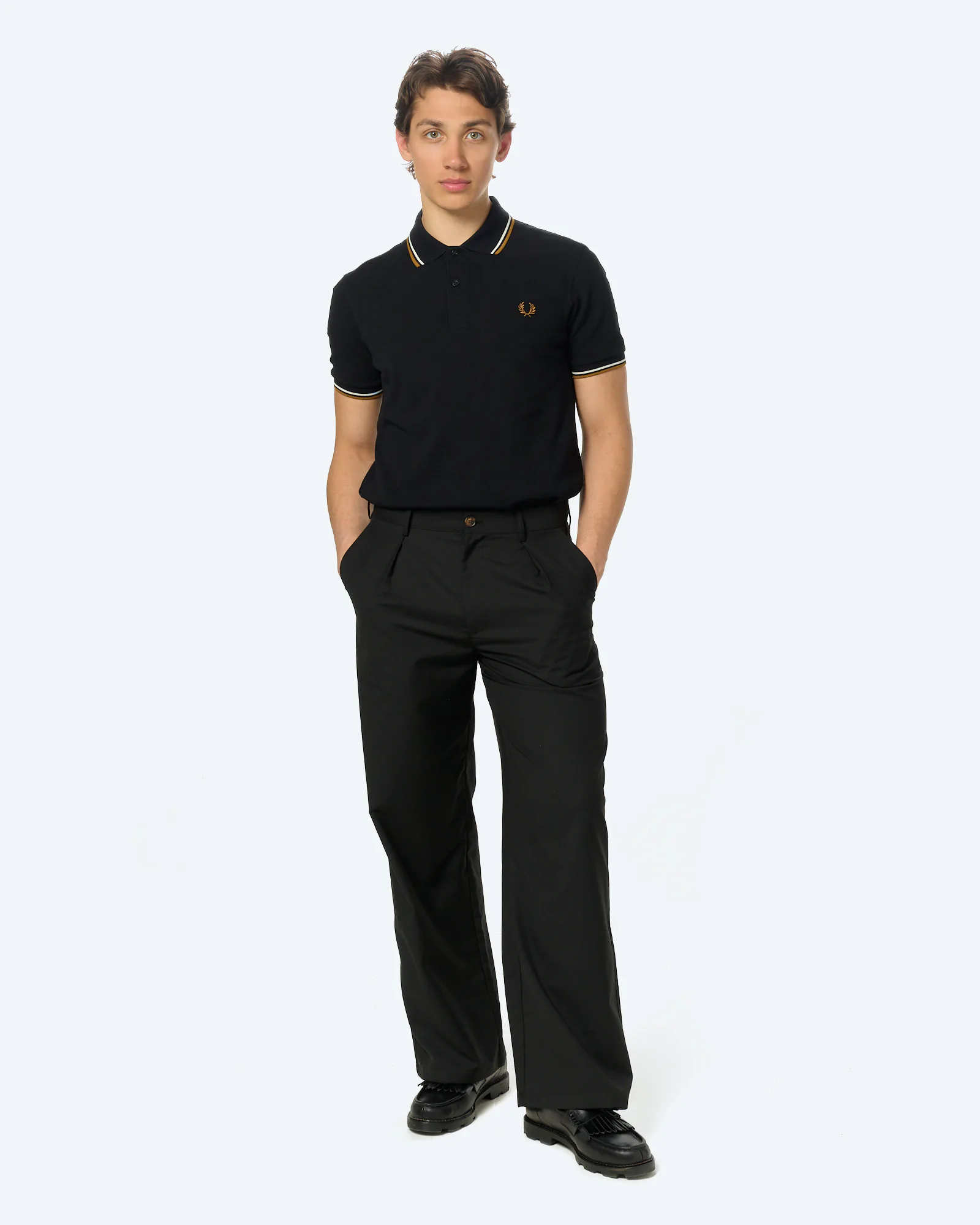 Fred Perry Twin Tipped Polo Shirt Black