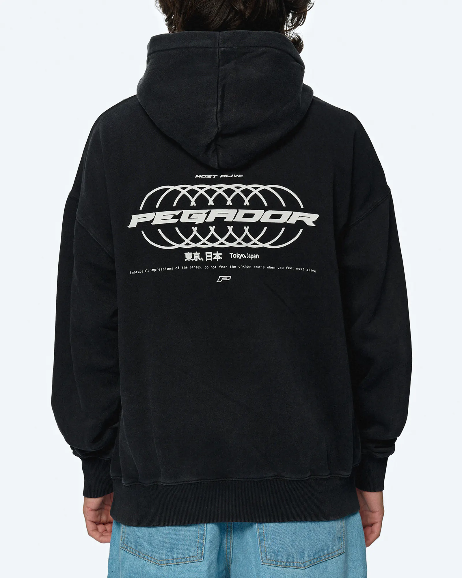 PEGADOR Lance Oversized Hoodie Vintage Black PEGADOR Lance Oversized Hoodie Vintage Black