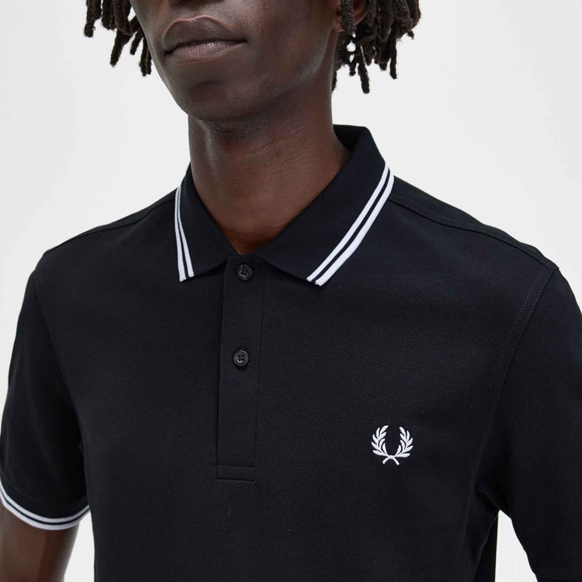 Fred Perry Twin Tipped Polo Shirt Black