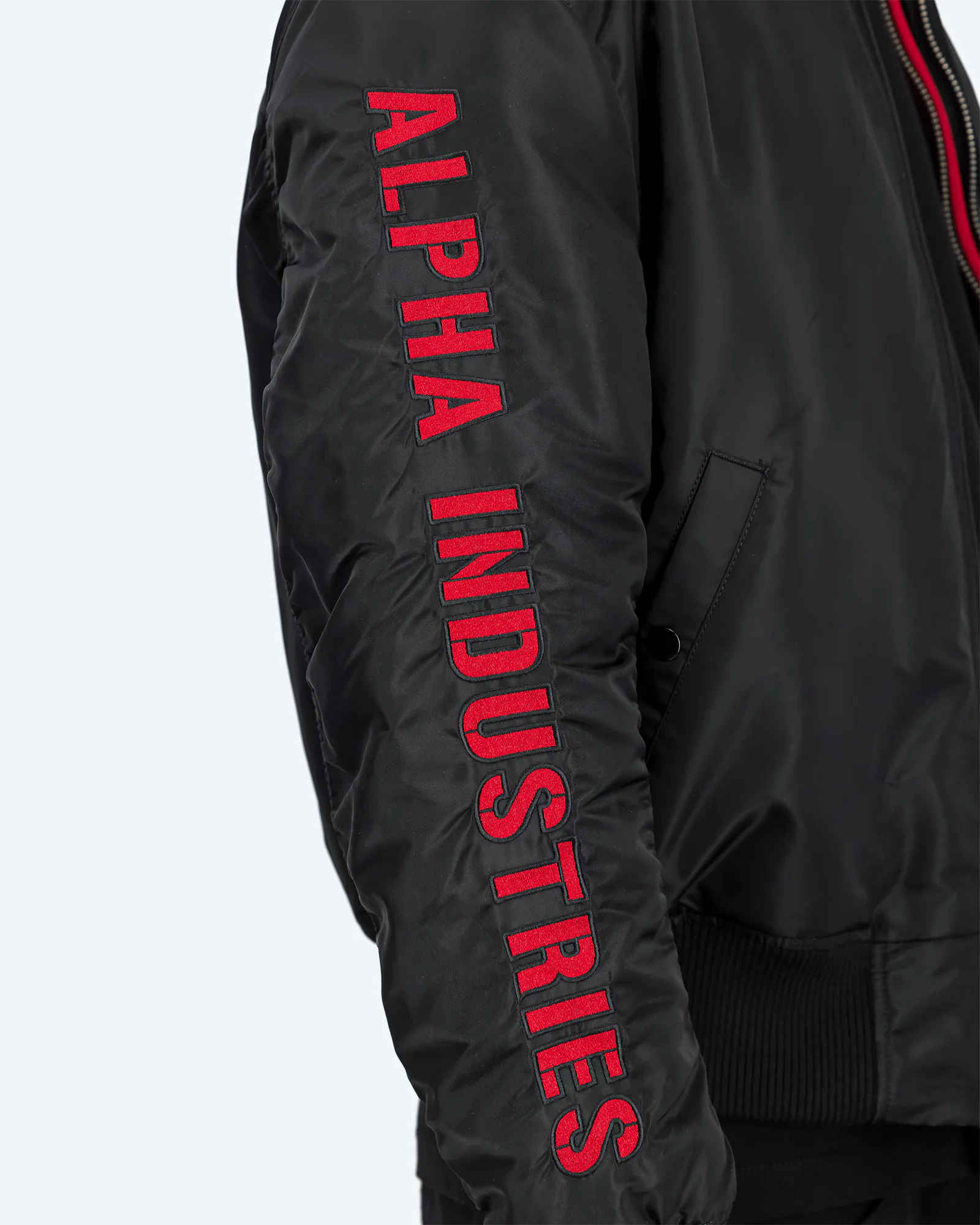 MA-1 D-Tec Sleeve Embroidery Jacket Black/Red
