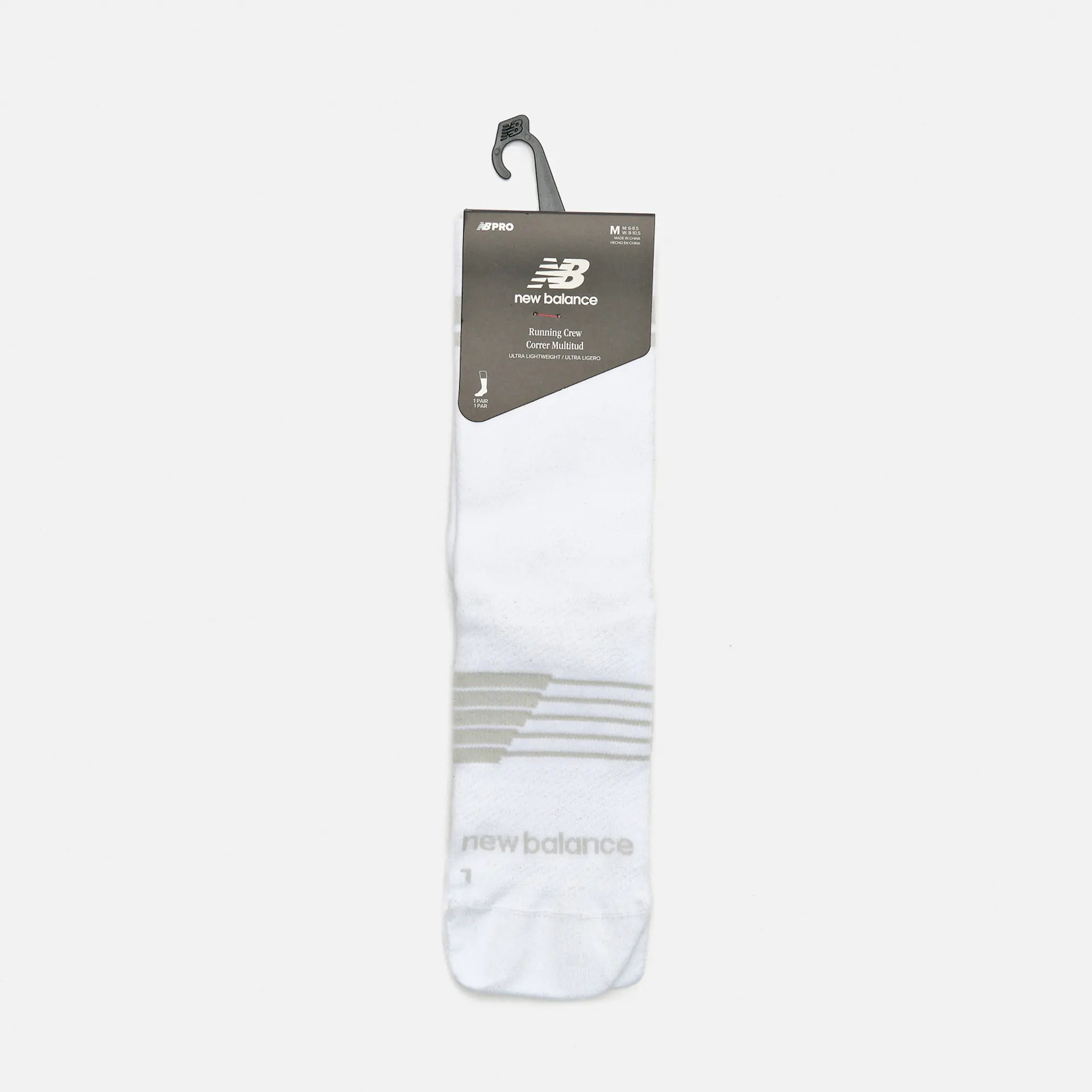 New Balance Pro Run Crew Socks White 