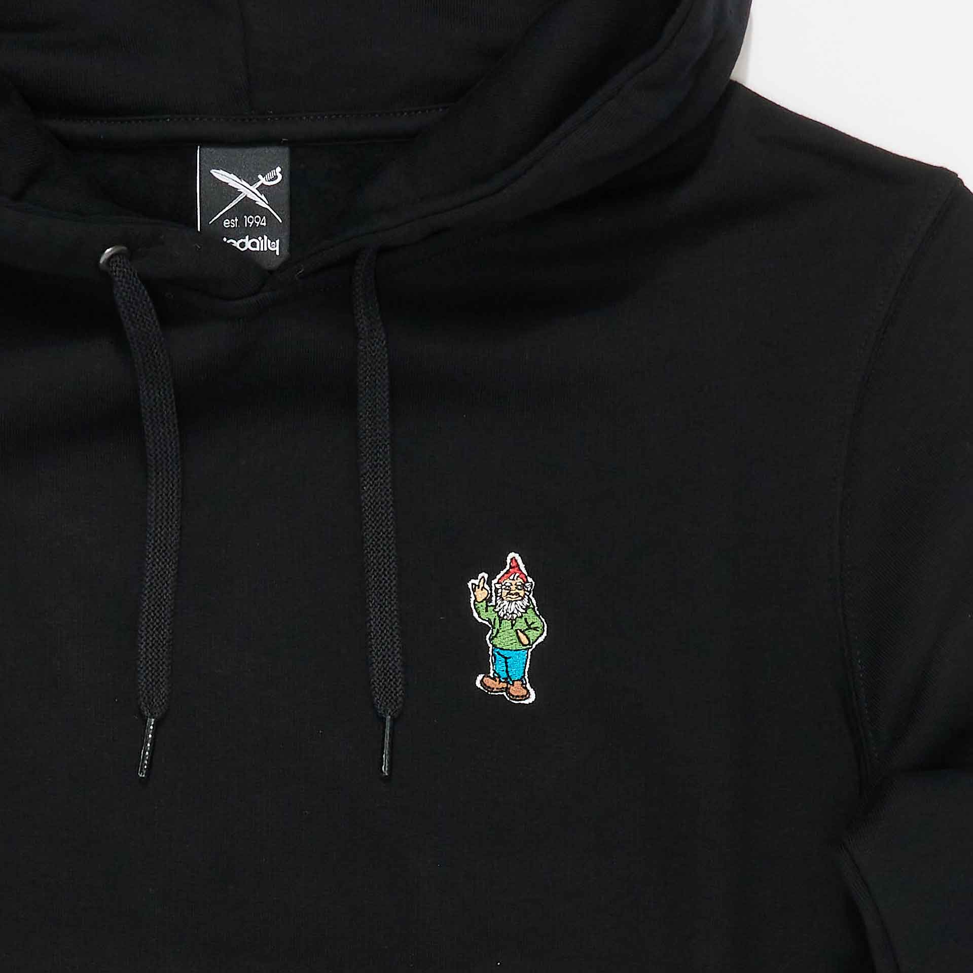 Iriedaily Little Gnome Embroidered Hoodie Black