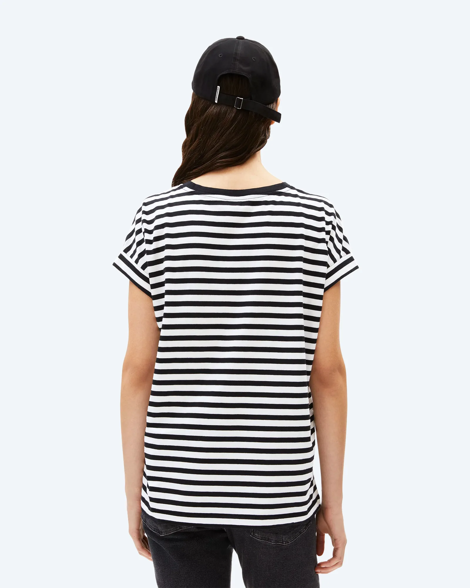 ARMEDANGELS IDAARA STRIPES T-Shirt White/Black