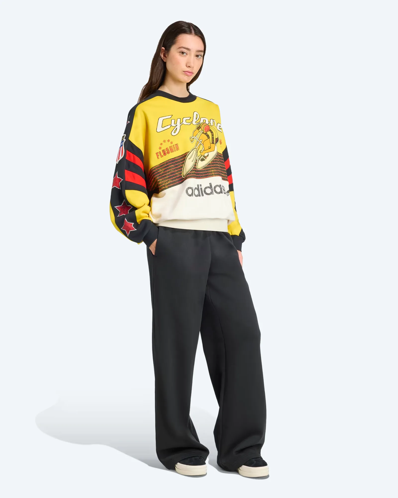 adidas Originals Cycling Crew Sweatshirt EQT Yellow/Cloud White/Black