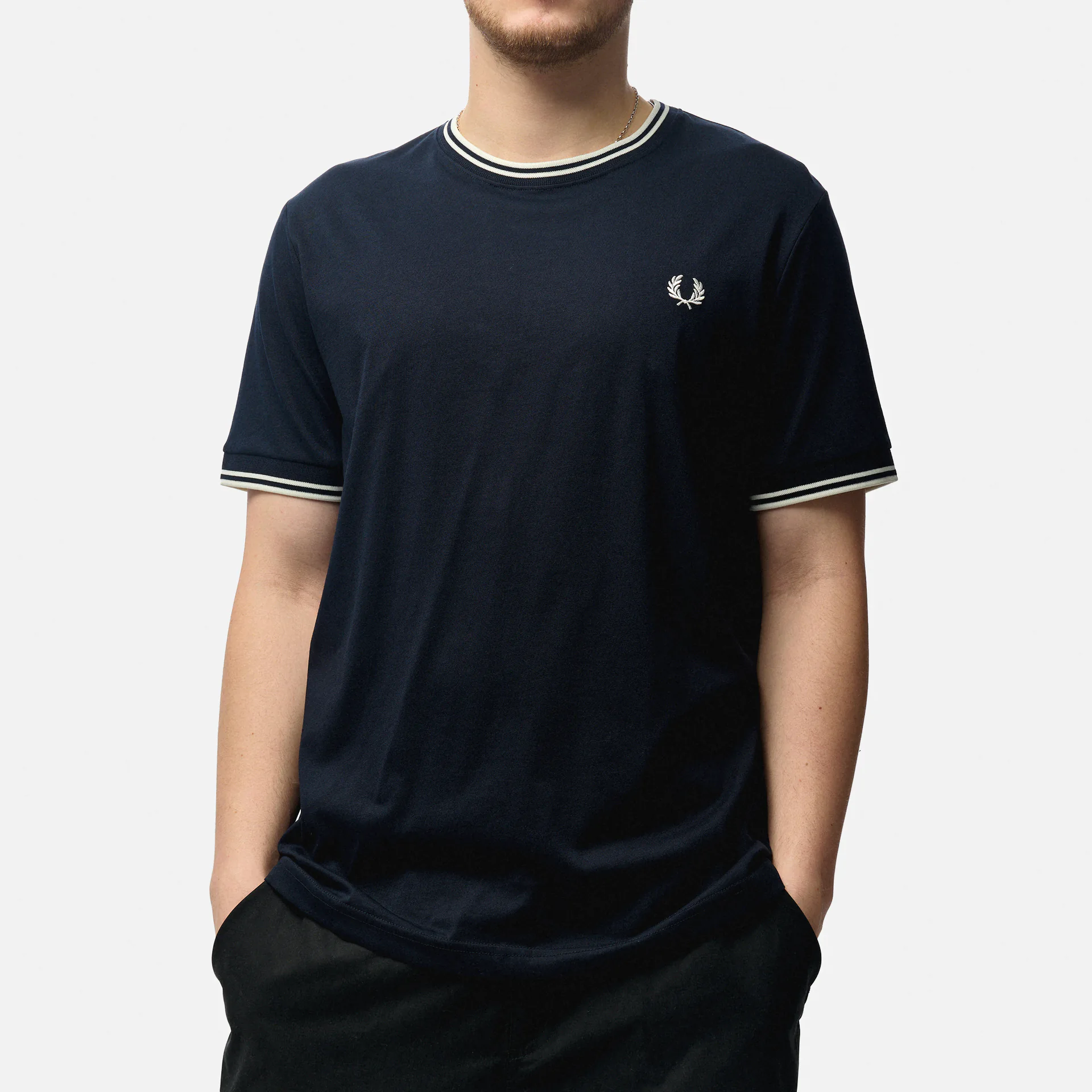 Fred Perry Twin Tipped T-Shirt Navy