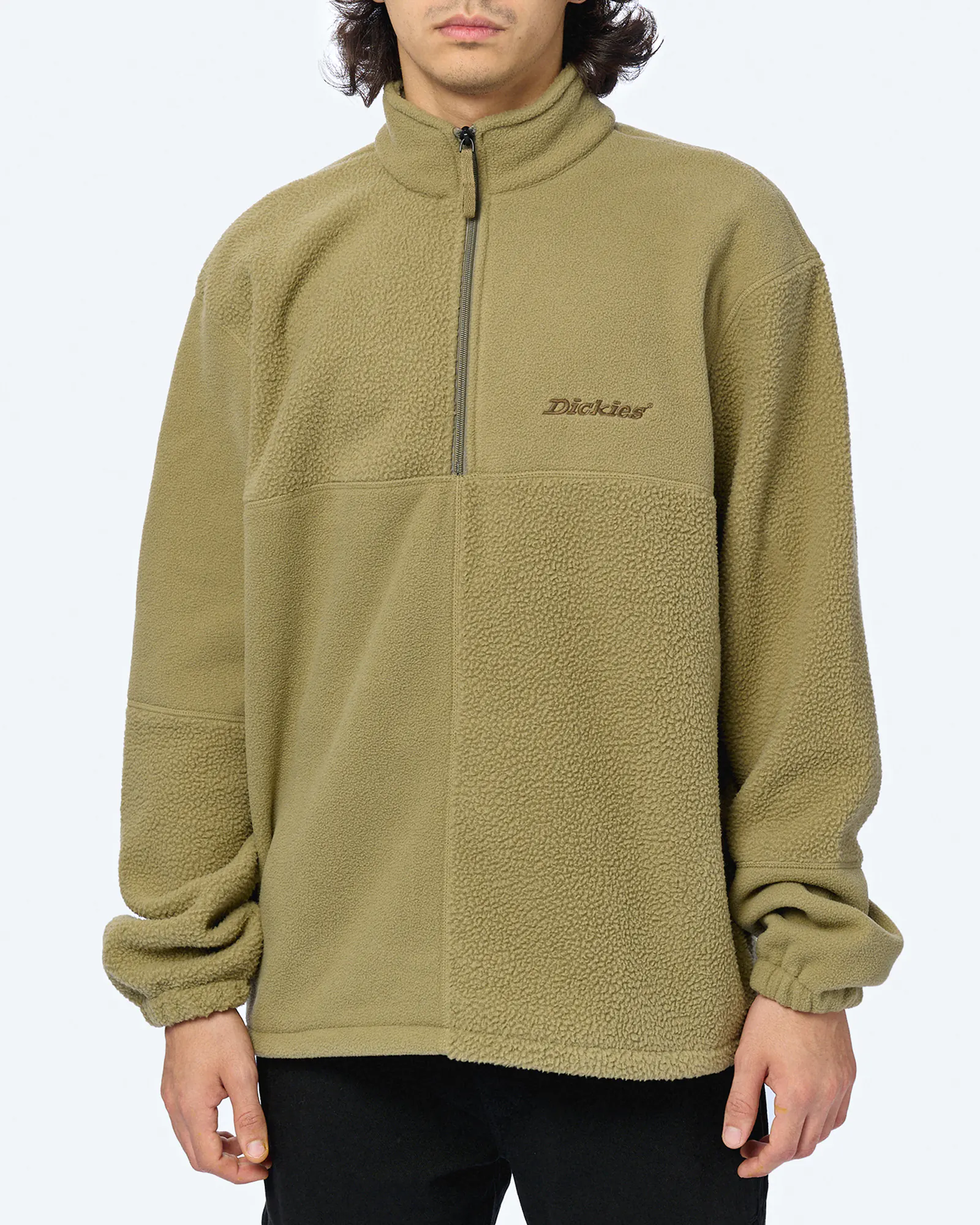 Dickies Pinesdale Half Zip Fleece Sweatshirt Imperial Green Dickies Pinesdale Half Zip Fleece Sweatshirt Imperial Green
