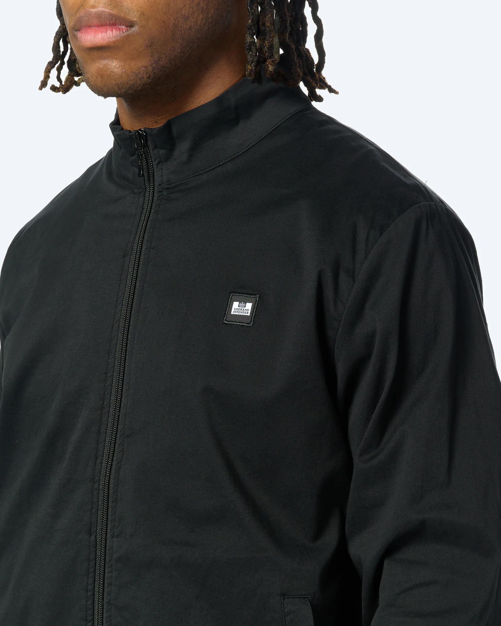 Weekend Offender Hemsley Track Top Cotton Black