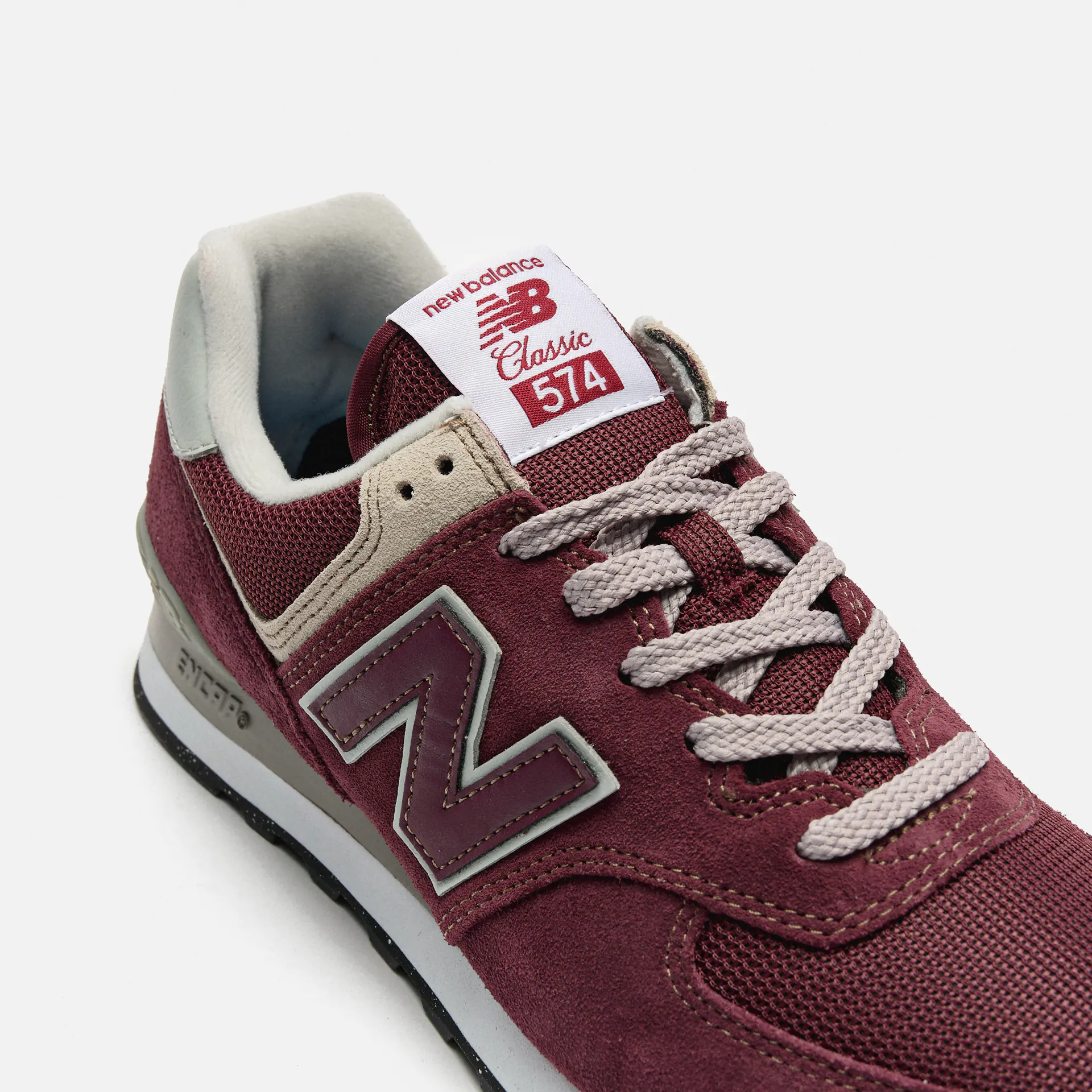 New Balance ML574 EVM Sneaker Burgundy/Corewhite