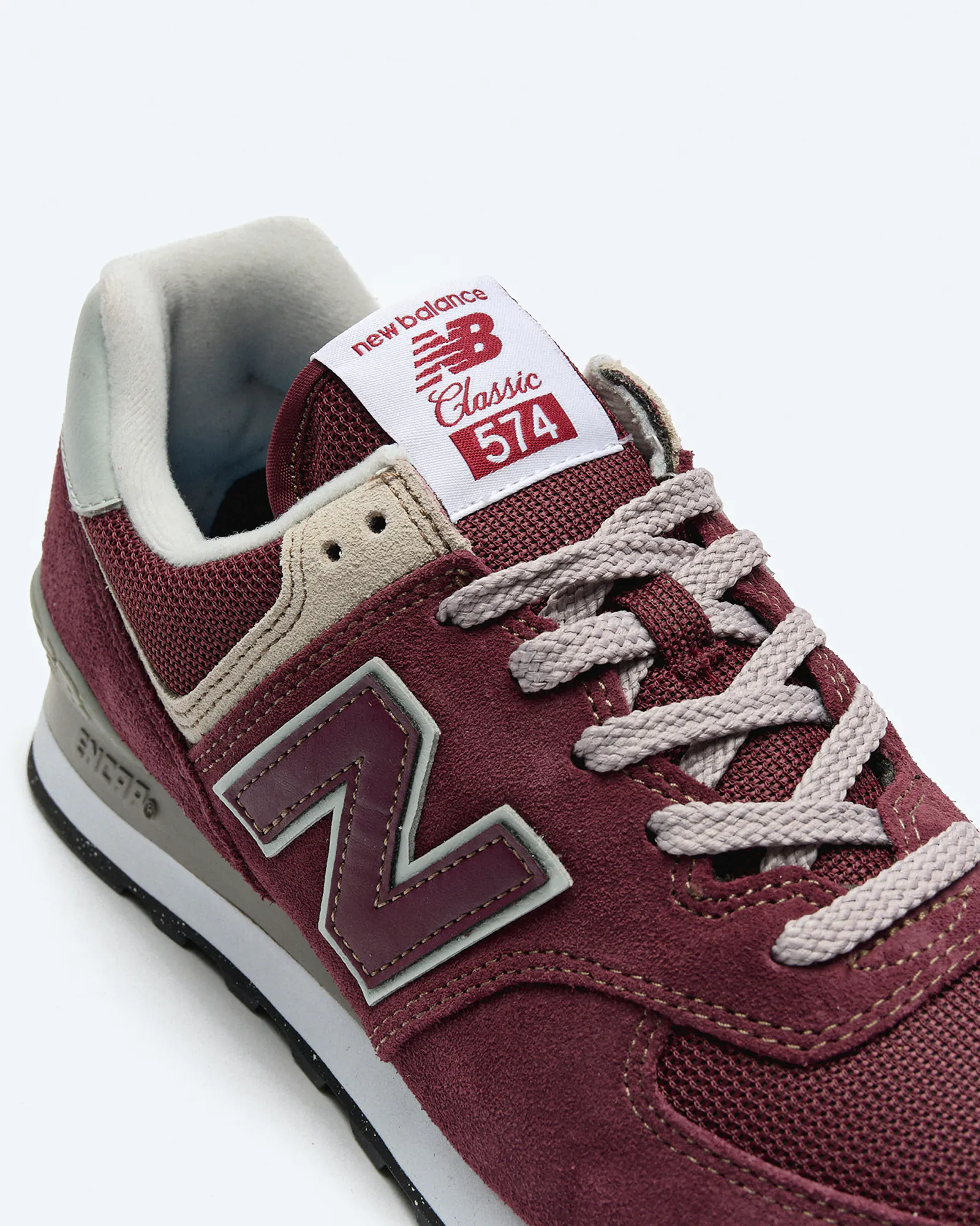New Balance ML574 EVM Sneaker Burgundy/Corewhite New Balance ML574 EVM Sneaker Burgundy/Corewhite