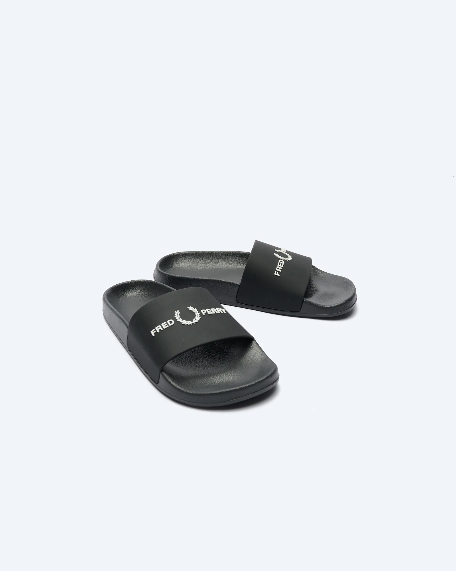 Fred Perry Branded Slides Black