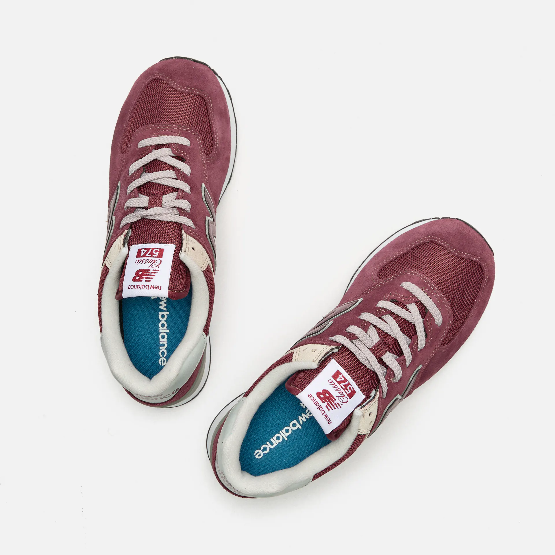 New Balance ML574 EVM Sneaker Burgundy/Corewhite