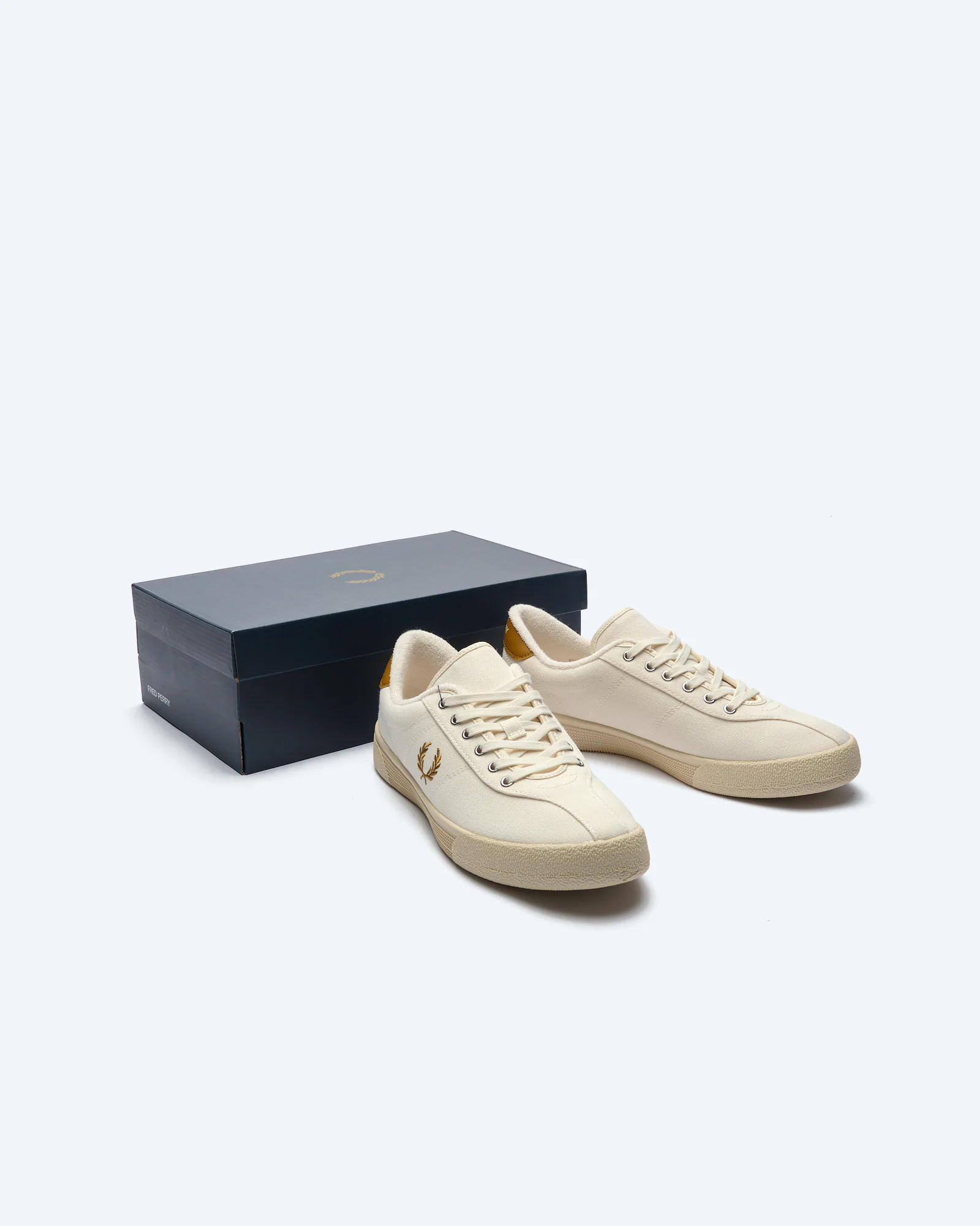 Tennis Shoe Poly Canvas Sneaker Ecru/Dark Caramel