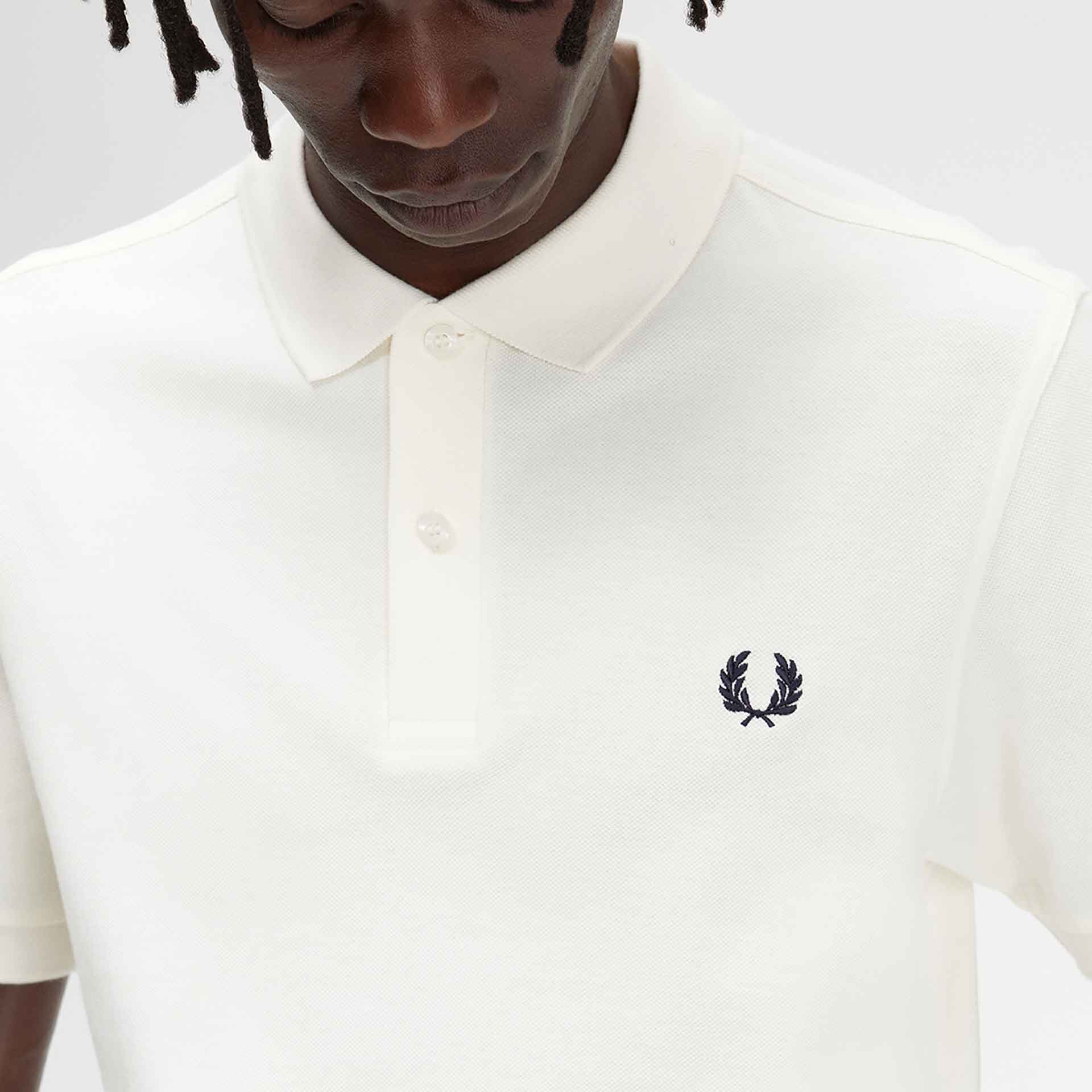 Fred Perry Plain Polo Shirt Ecru