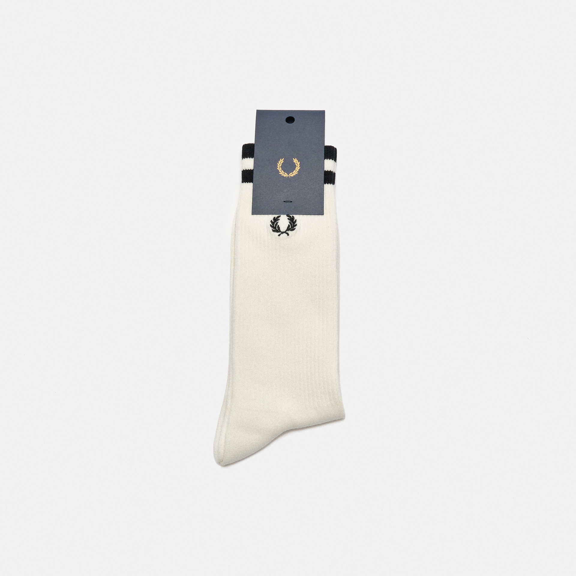 Fred Perry Tipped Sports Sock Snow White/Black