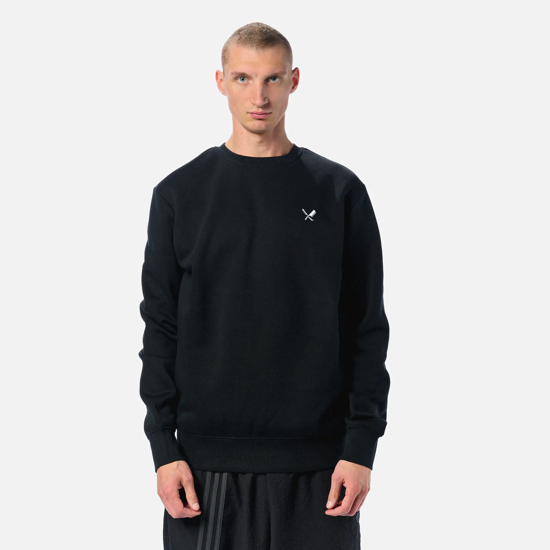 Distorted People Classic Crew Neck Sweatshirt Black
