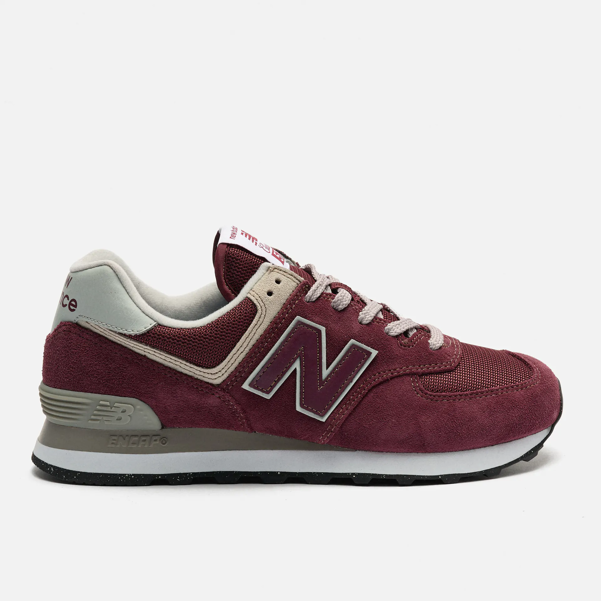 New Balance ML574 EVM Sneaker Burgundy/Corewhite