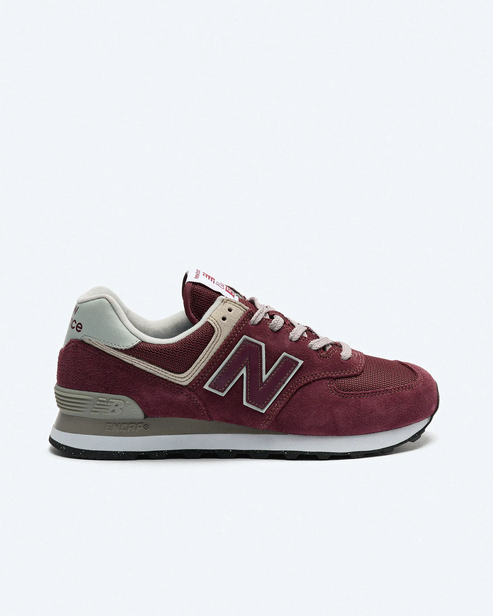 New Balance ML574 EVM Sneaker Burgundy/Corewhite New Balance ML574 EVM Sneaker Burgundy/Corewhite