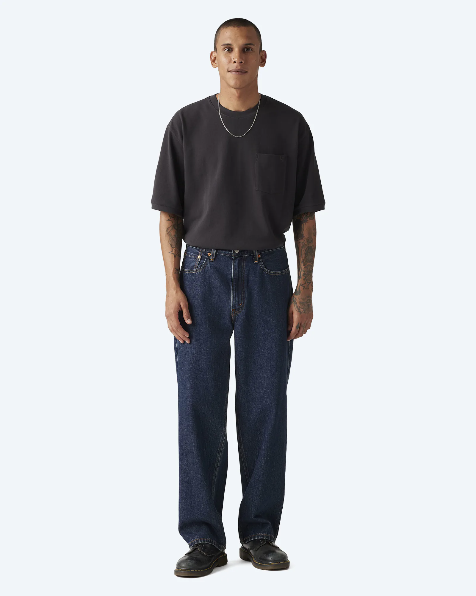 578 Baggy Dark Indigo Worn In Jeans Rinse Crusader