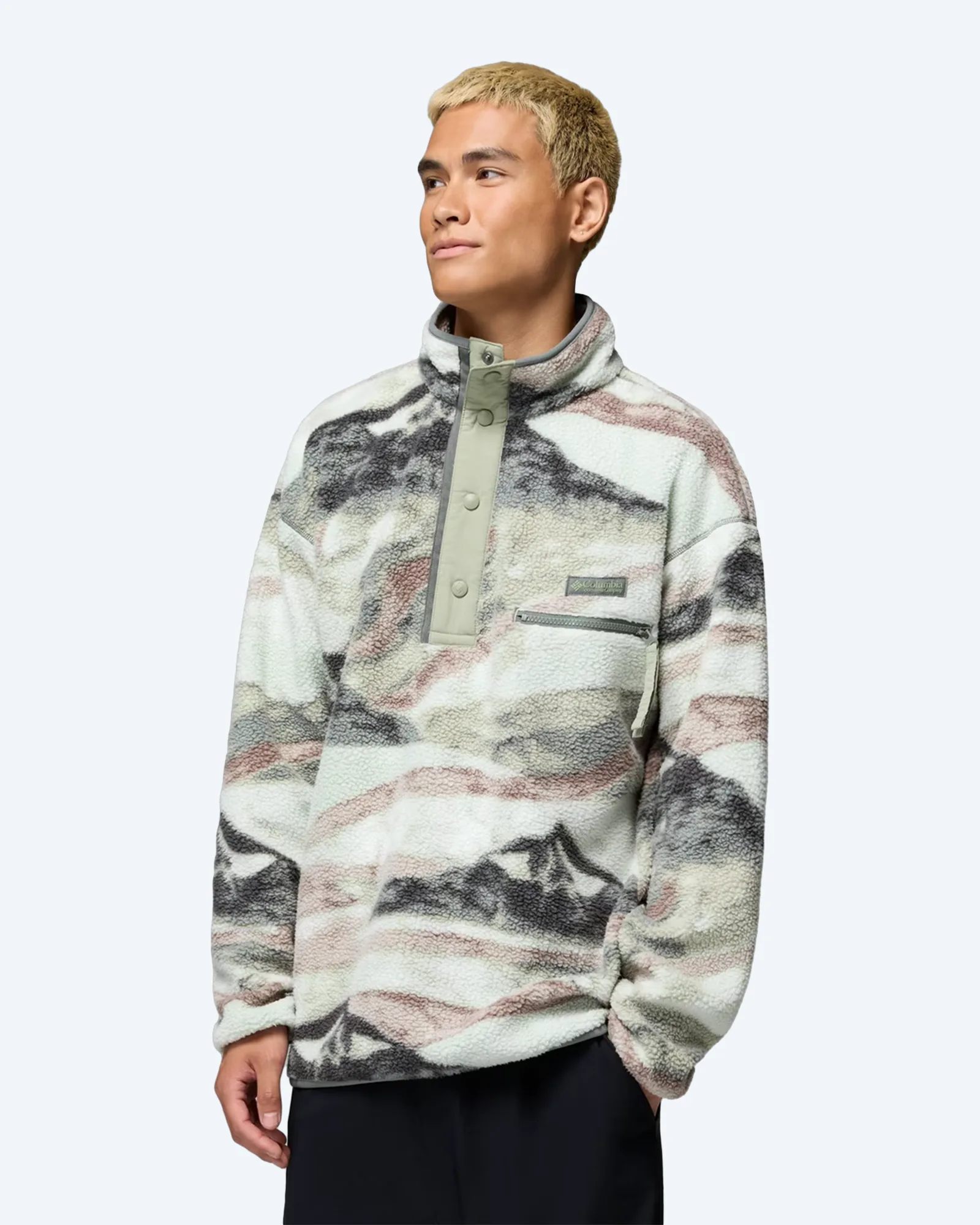 Helvetia™ II Printed Half Snap Fleece Sedona Sage Sum