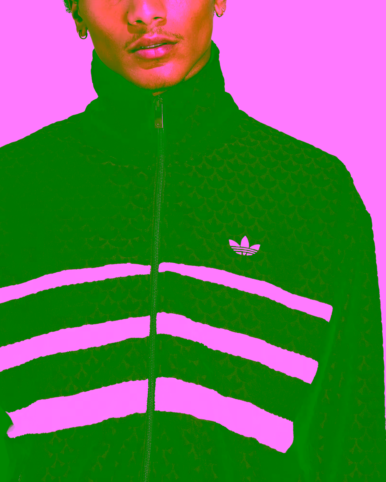 adidas Originals Monogram Track Jacket Dark Brown