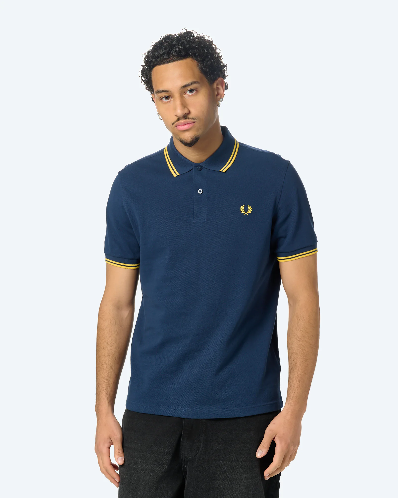 Fred Perry Twin Tipped Polo Shirt Tennisblue/Lemonbarley