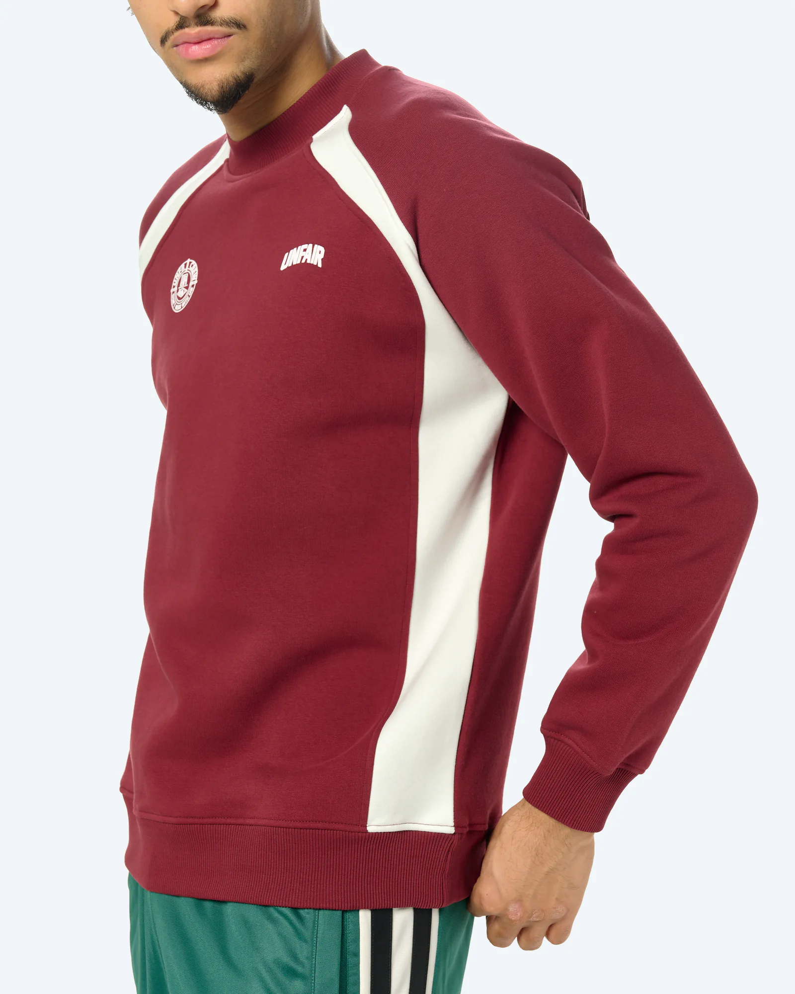 Two Side Panel Crewneck Merlot