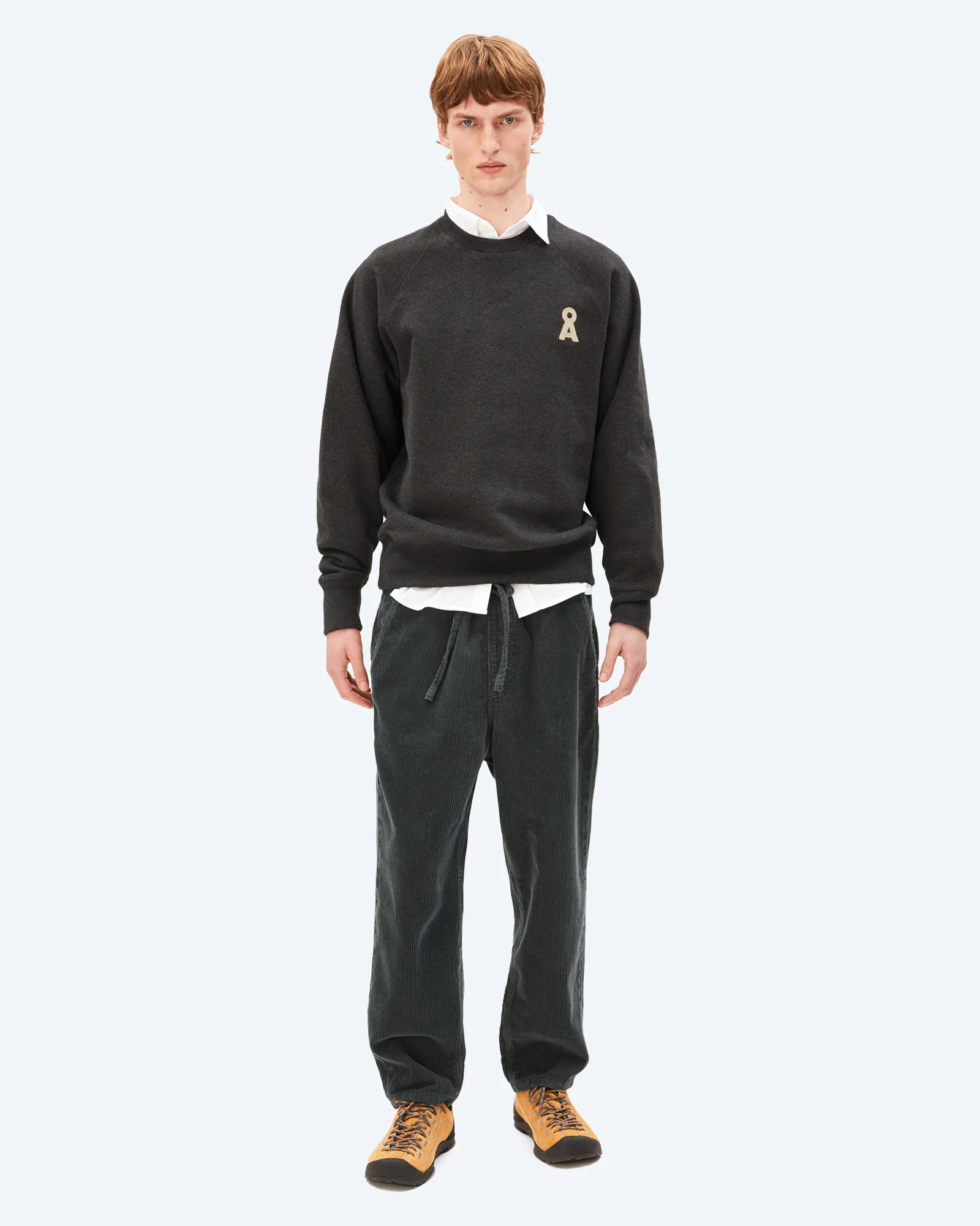 Pull On Corduroy Tapered Pant Space Steel
