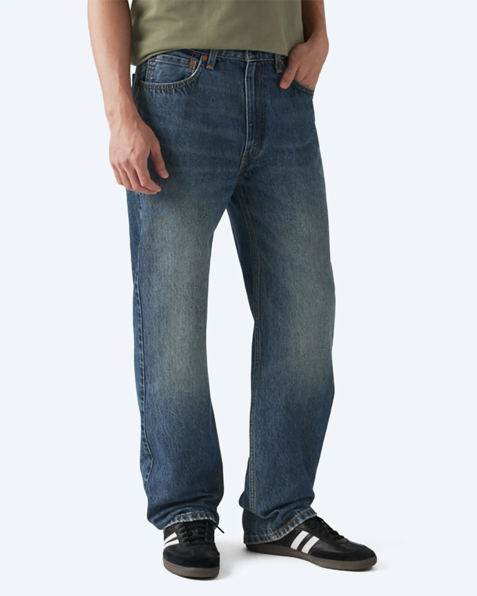 565 Loose Straight Dark Indigo Worn in Jeans Right Mind