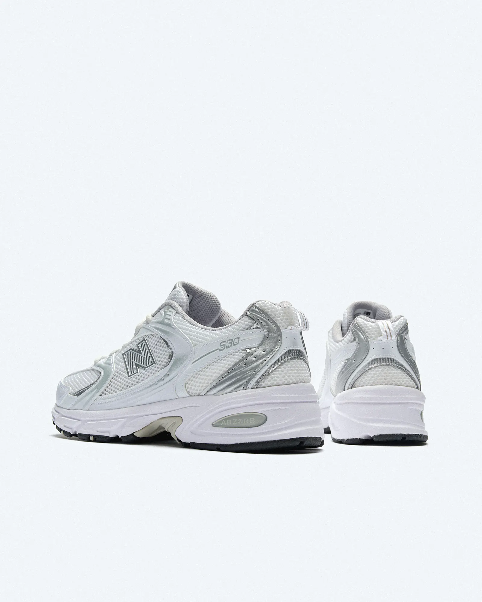 New Balance MR530 Running Sneaker White/Silver Metallic New Balance MR530 Running Sneaker White/Silver Metallic