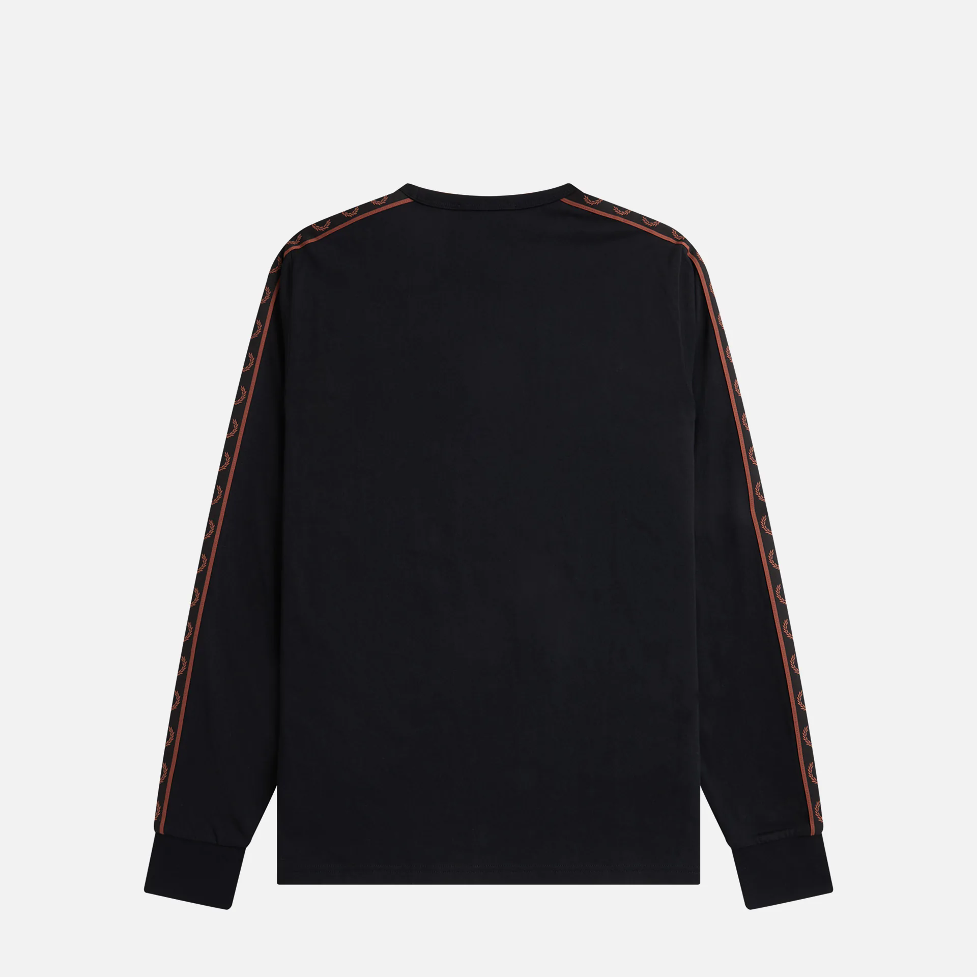 Fred Perry Laurel Taped Longsleeve Black/Whiskey Brown