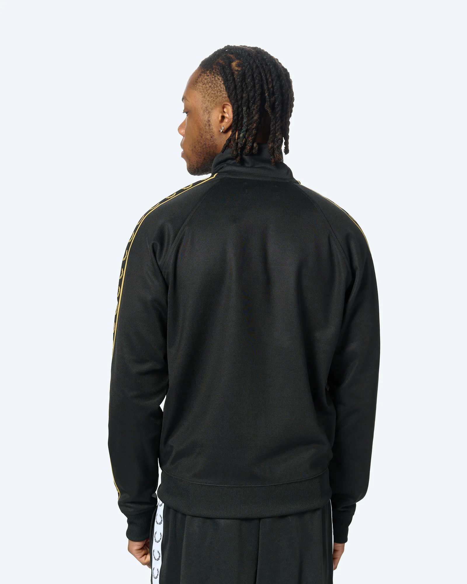 Fred Perry Contrast Tape Track Jacket Black/Champagne
