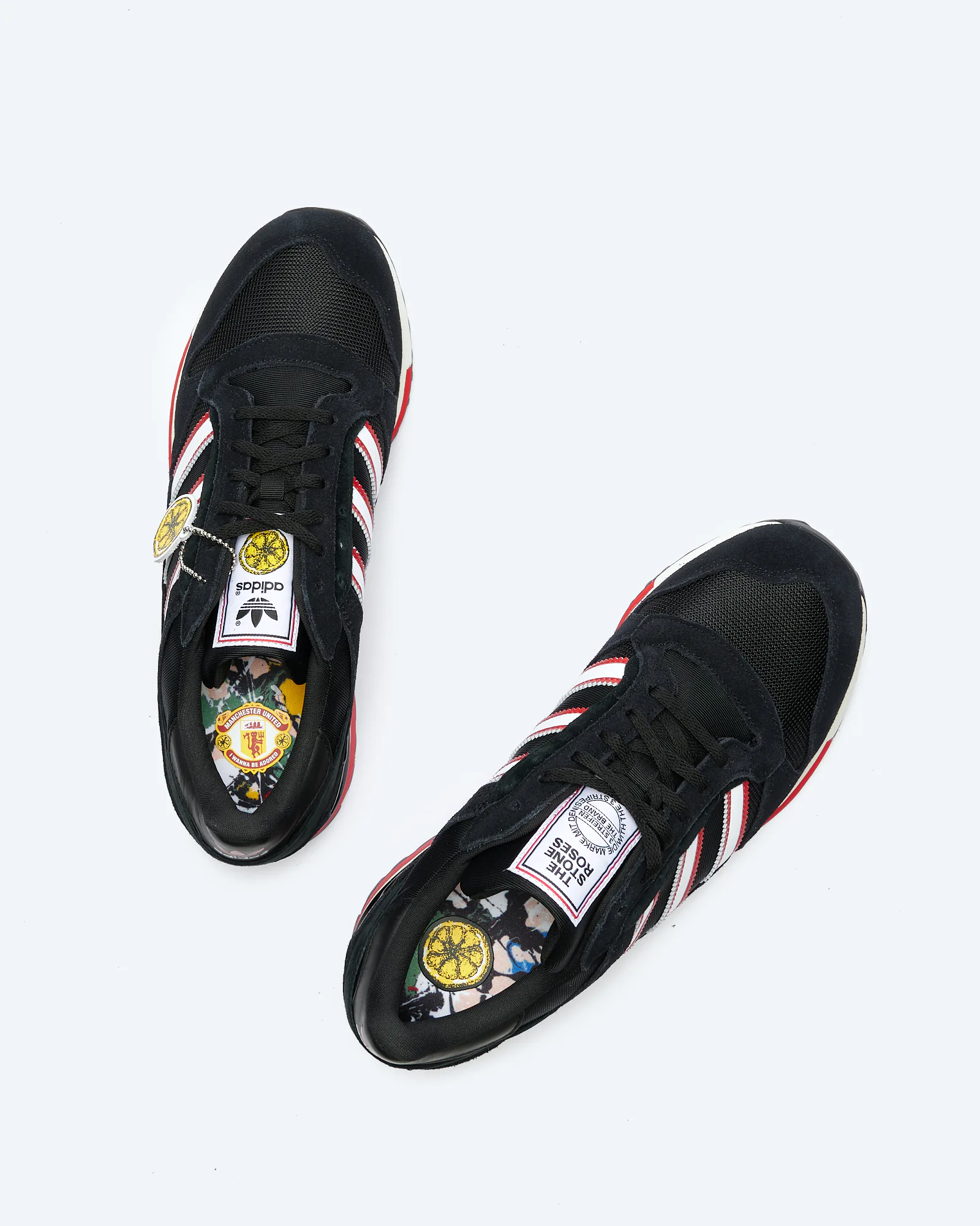adidas Originals ZX 600 Manchaster United FC x Stone Roses Sneakers Black/White/Red 